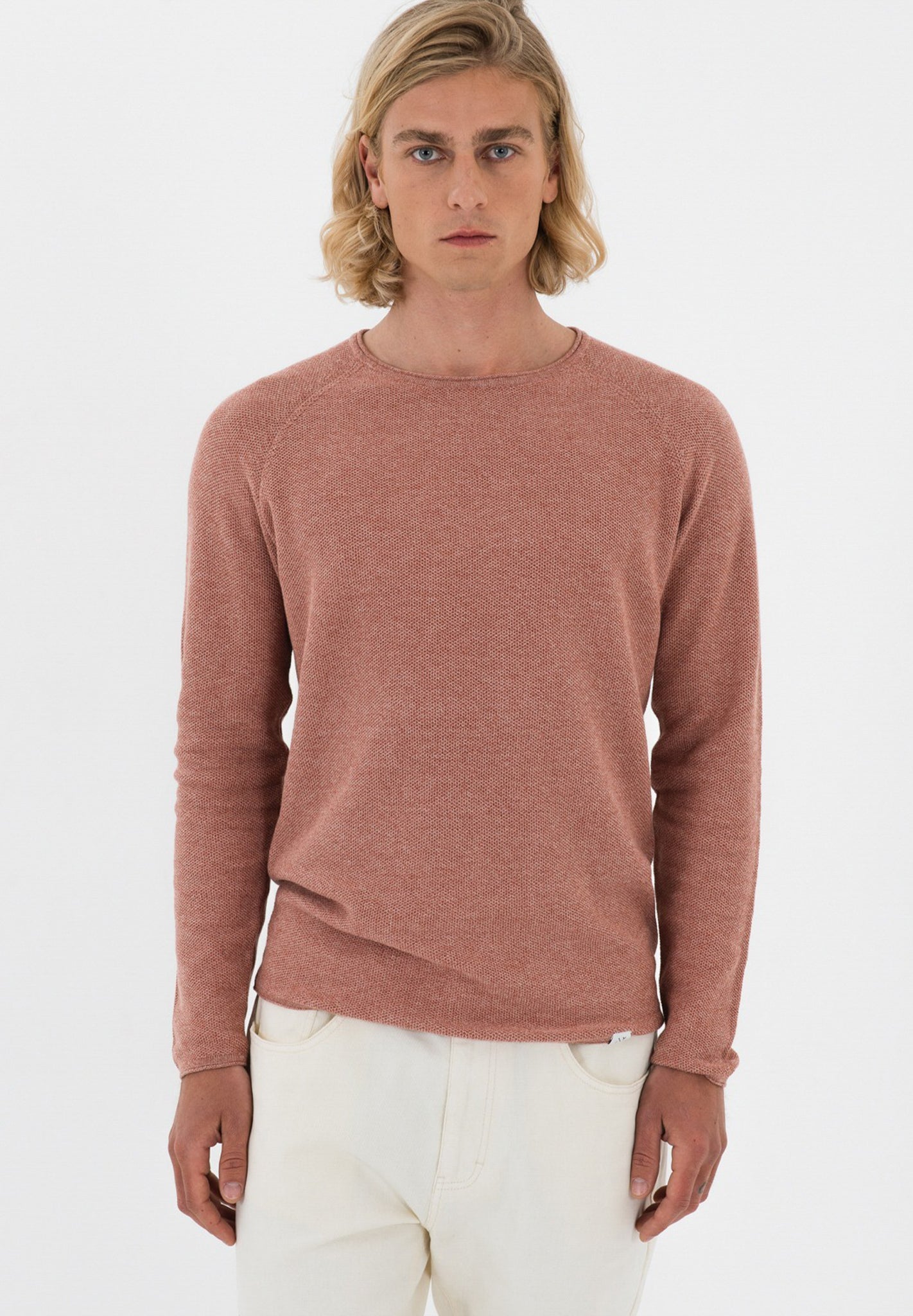 NOWADAYS - Honeycomb Crew Neck - Ash Rose - BACKYARD