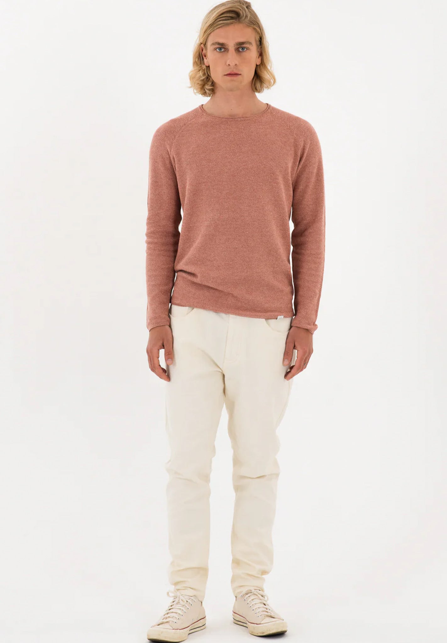 NOWADAYS - Honeycomb Crew Neck - Ash Rose - BACKYARD