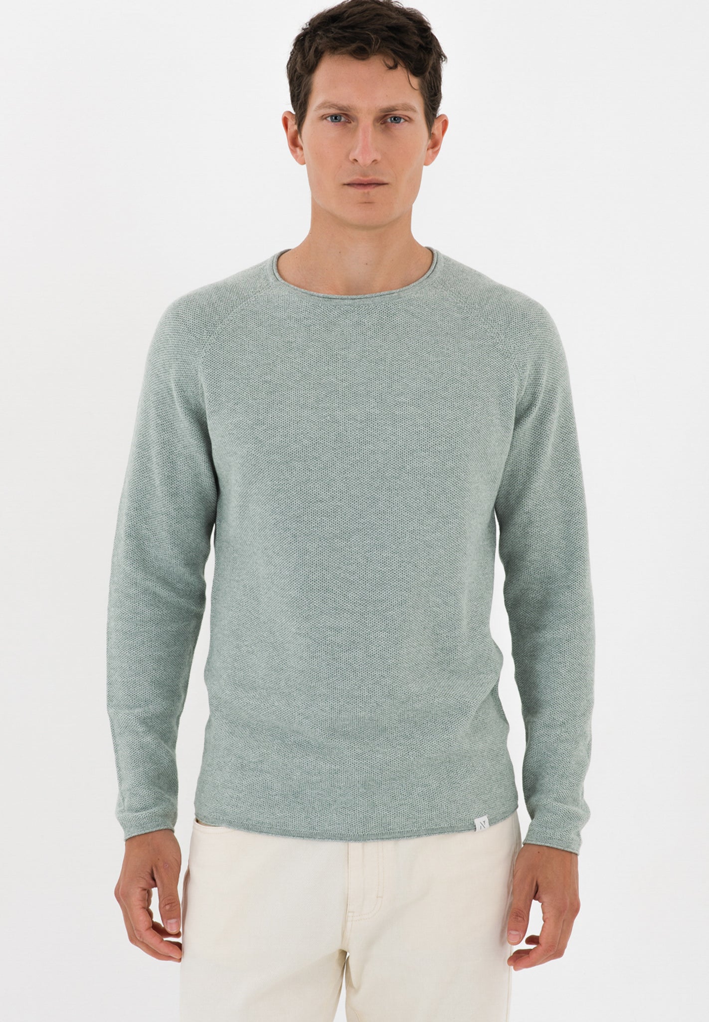 NOWADAYS - Honeycomb Crew Neck - Jade Green - BACKYARD