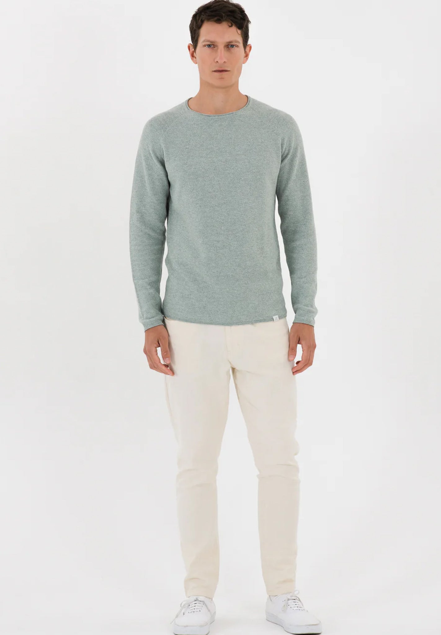 NOWADAYS - Honeycomb Crew Neck - Jade Green - BACKYARD