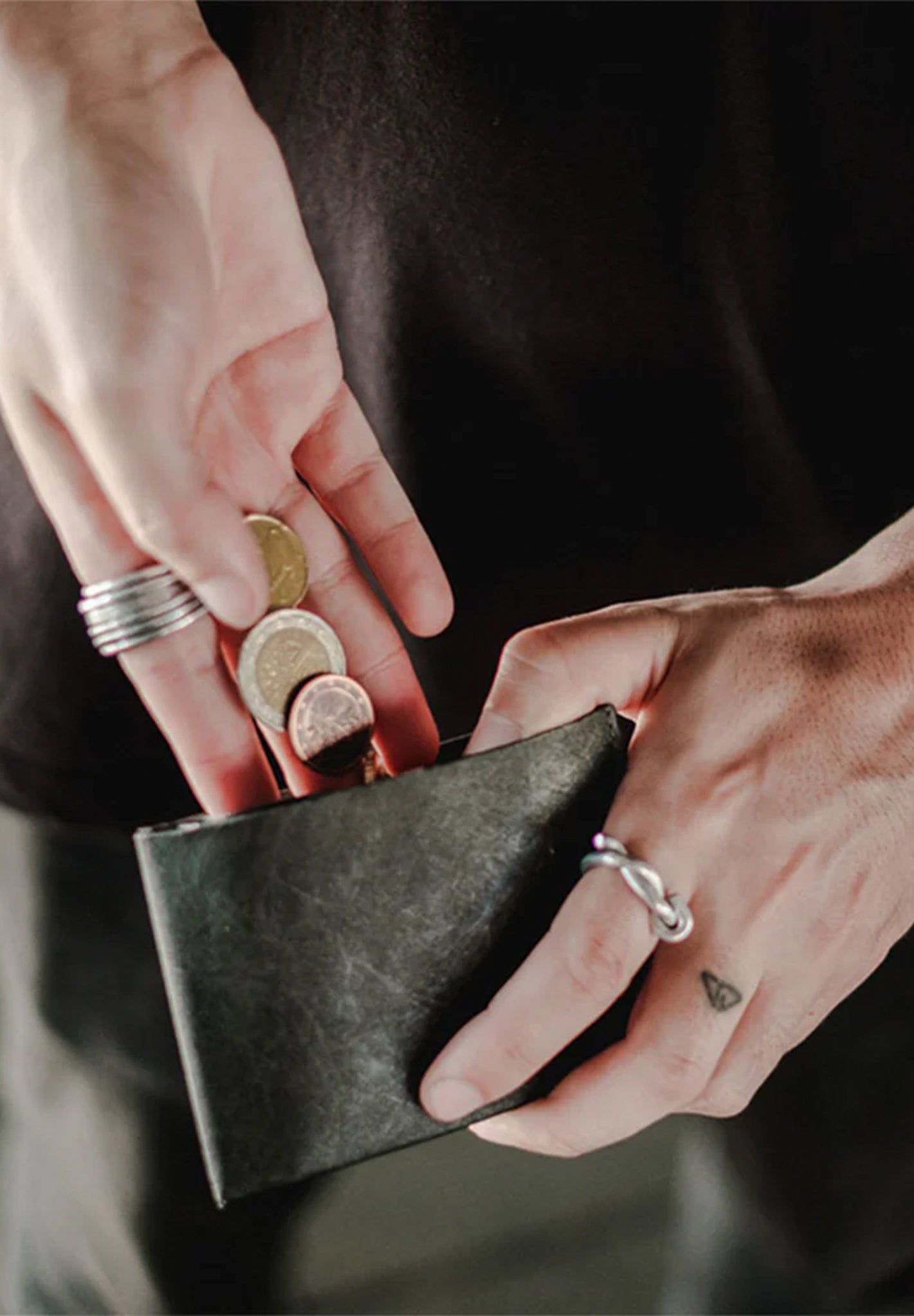 PAPRCUTS - RFID Portemonnaie - Just Black - BACKYARD