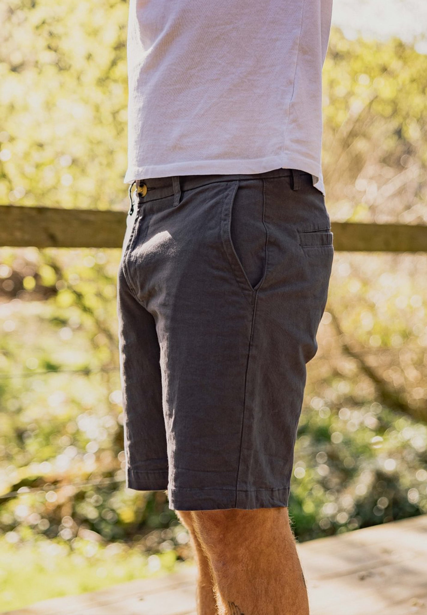 PASSENGER - 365 Organic Cotton Shorts - Charcoal - BACKYARD