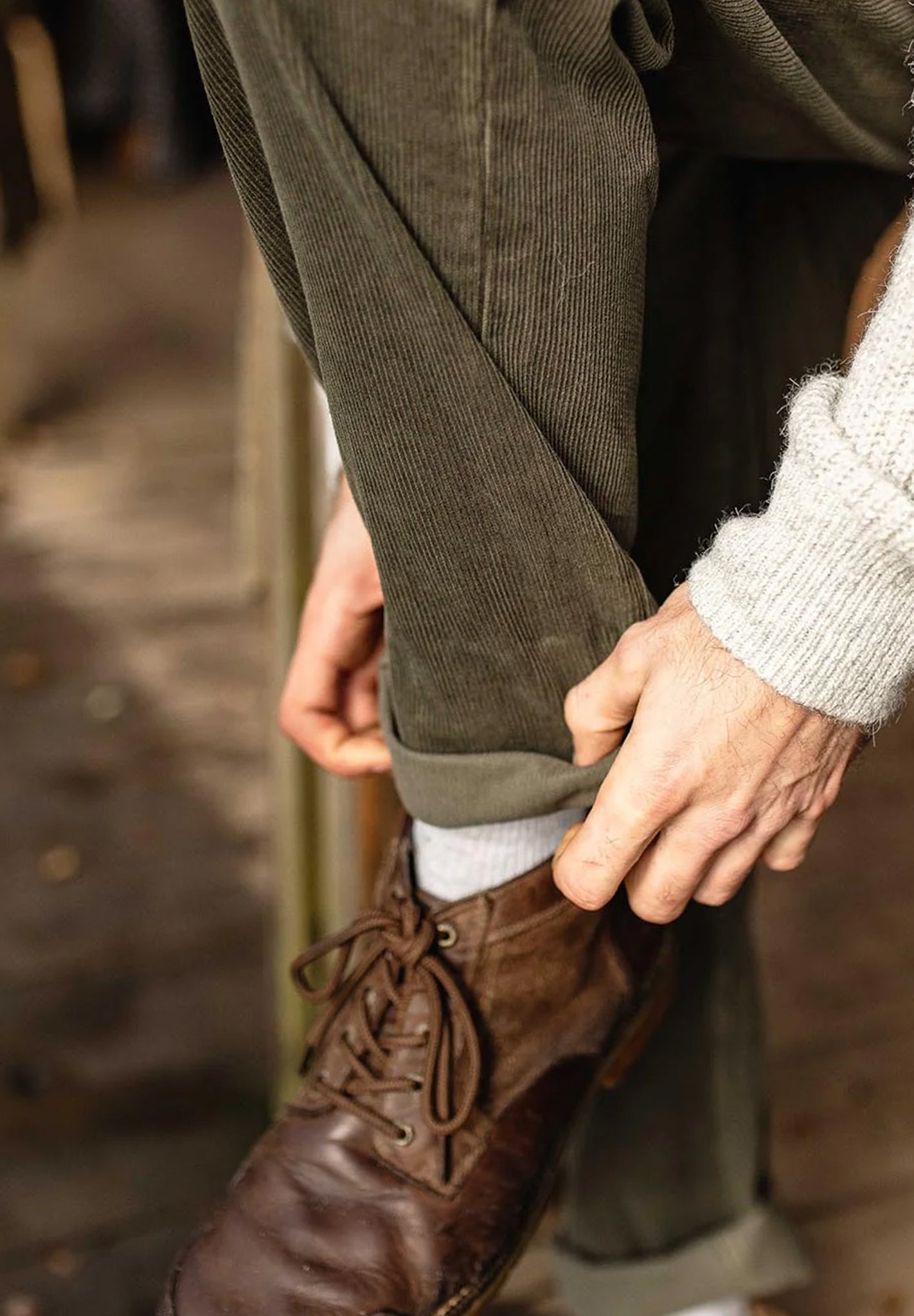 PASSENGER - Adventurer Cord Trouser - Dusty Olive - BACKYARD