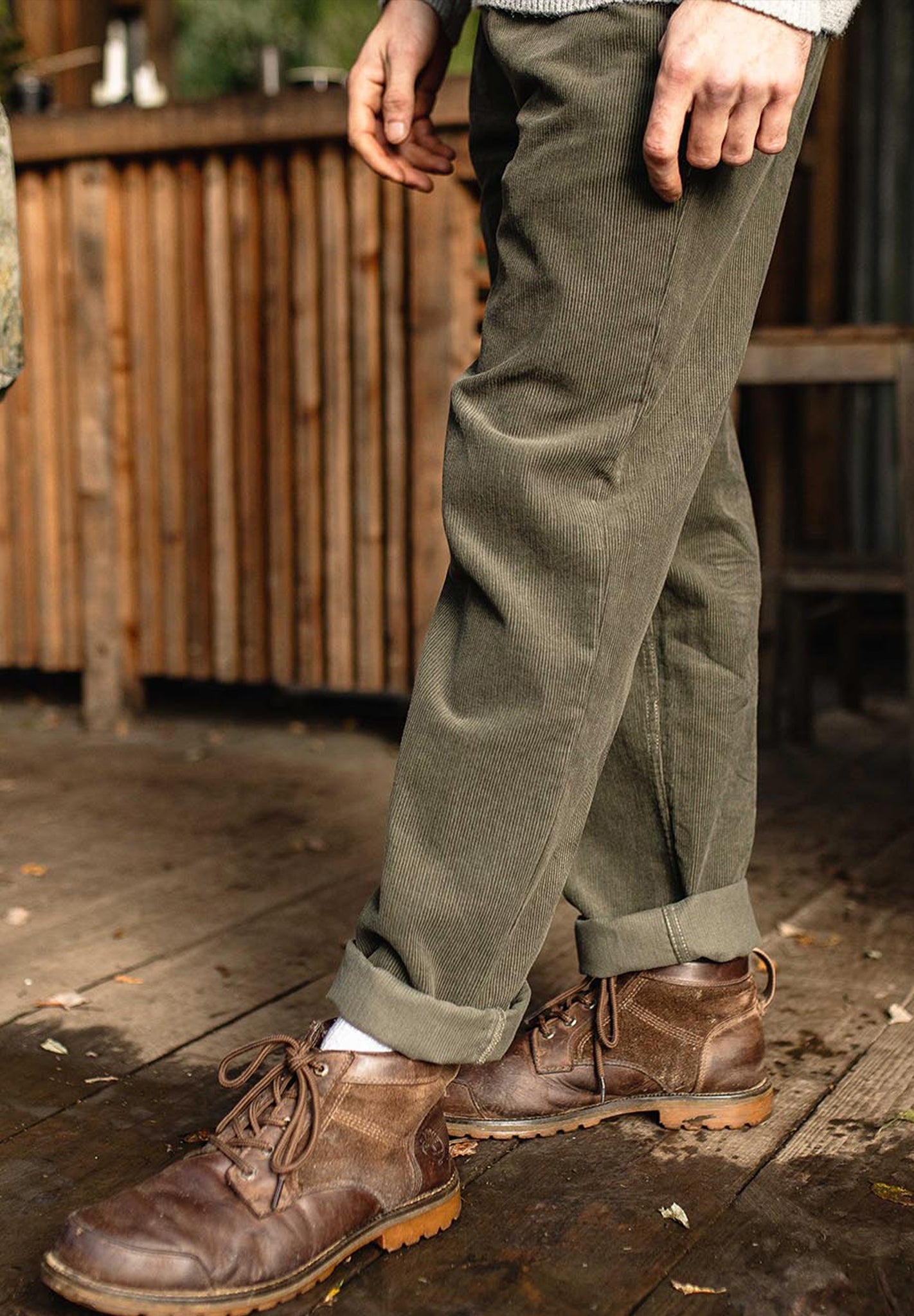 PASSENGER - Adventurer Cord Trouser - Dusty Olive - BACKYARD