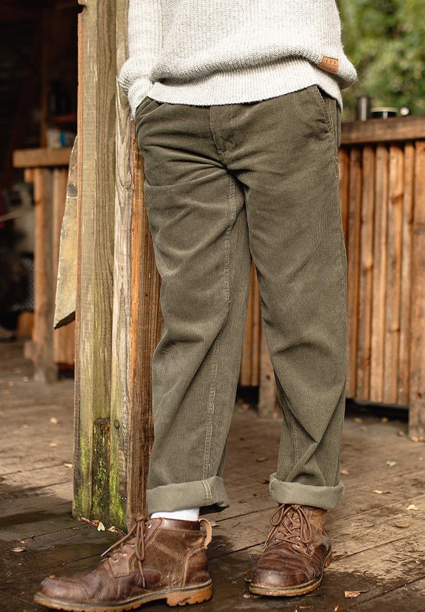 PASSENGER - Adventurer Cord Trouser - Dusty Olive - BACKYARD