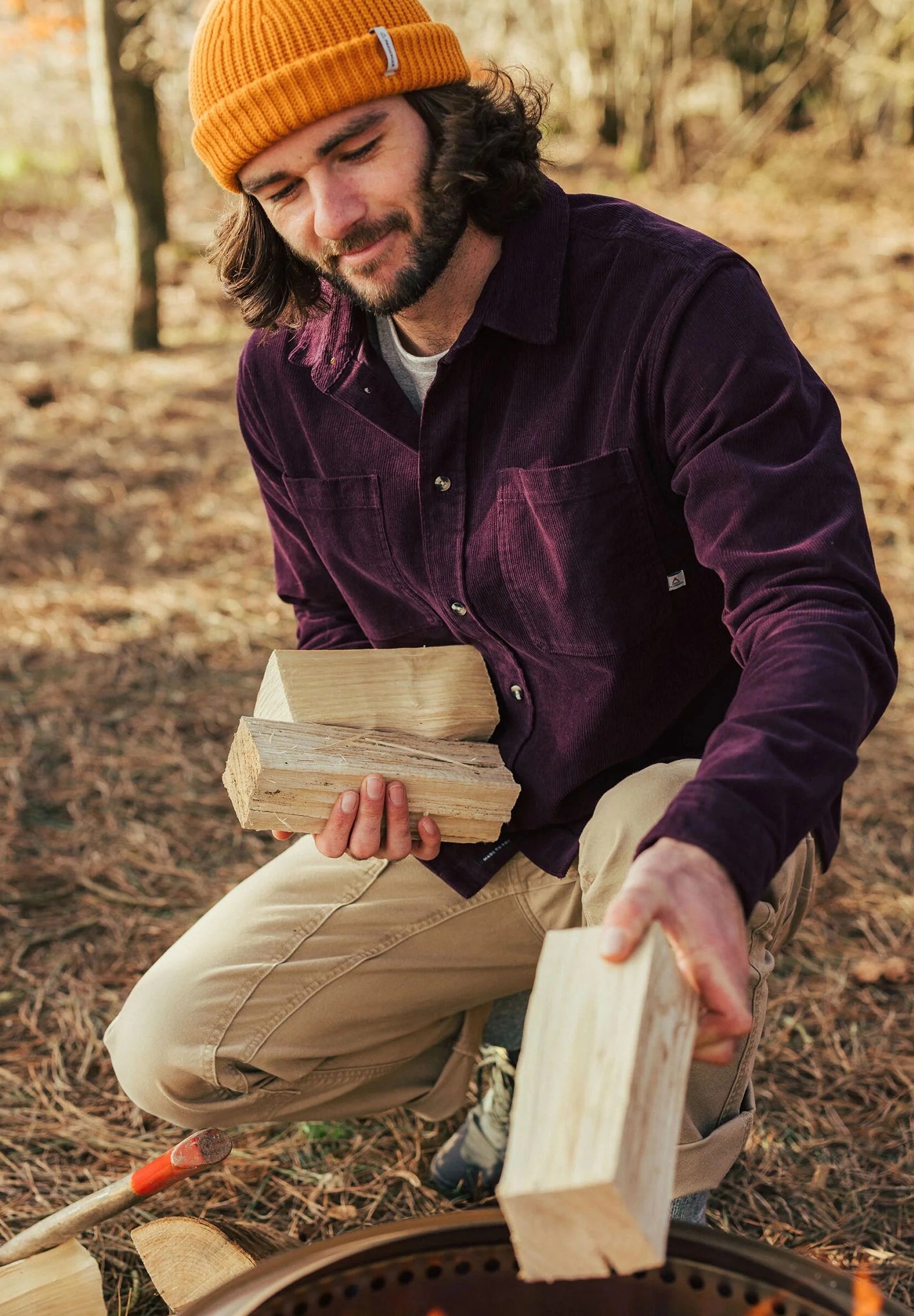 PASSENGER - Backcountry Cord Shirt - Deep Plum - BACKYARD