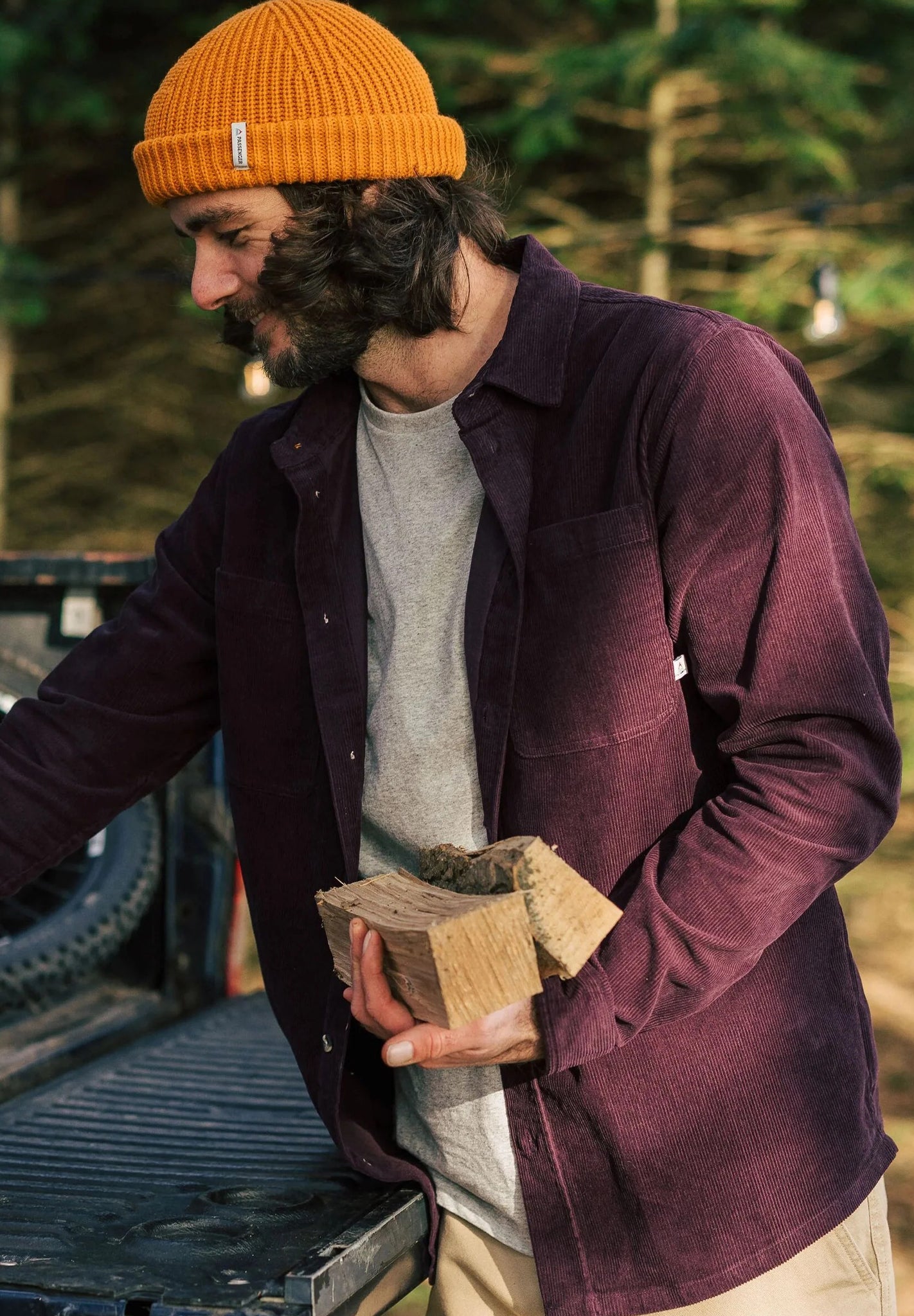 PASSENGER - Backcountry Cord Shirt - Deep Plum - BACKYARD