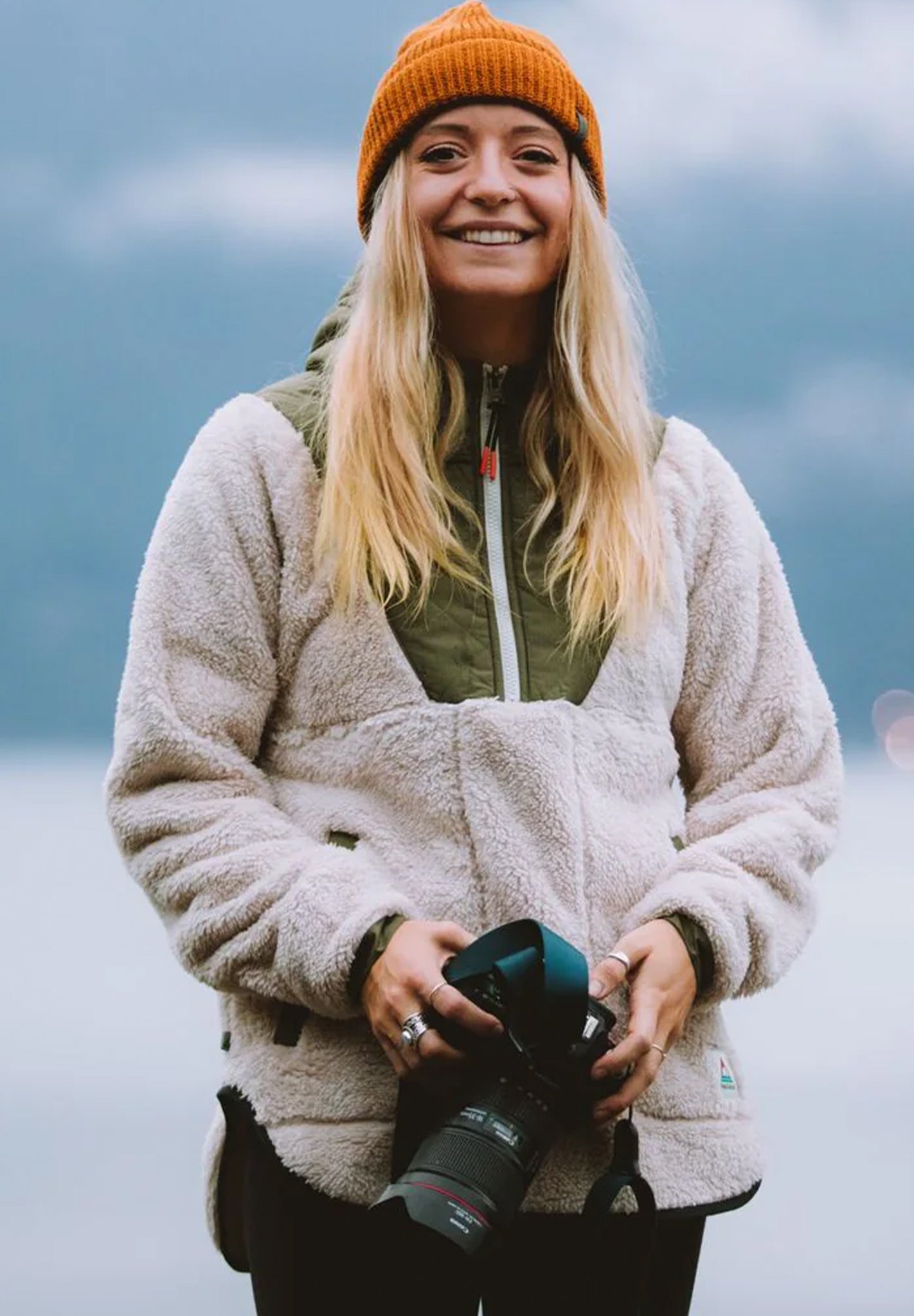 PASSENGER - Beaumont Recycled Sherpa Hooded Fleece - Vintage White - BACKYARD