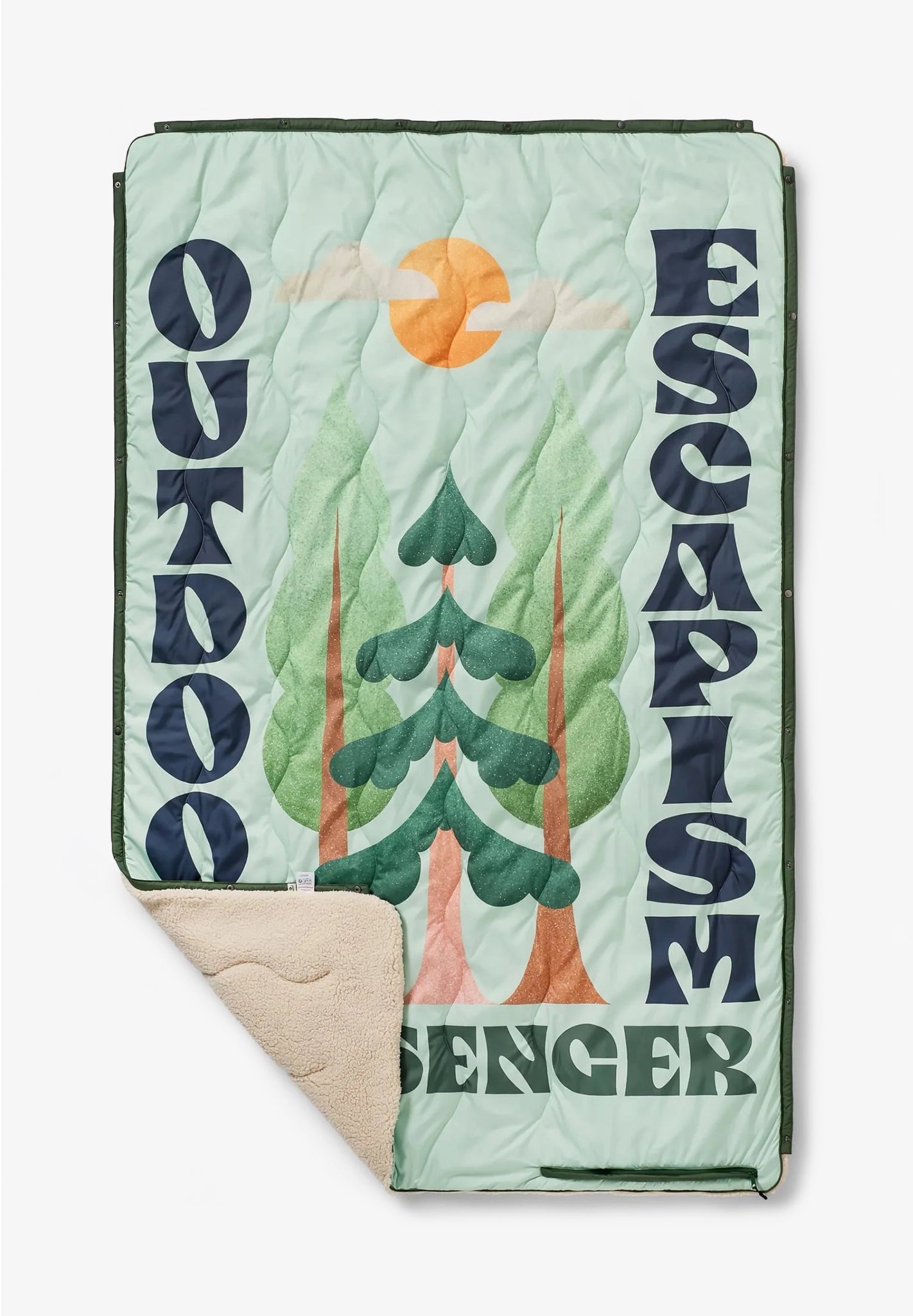 PASSENGER - Cabin Recycled Sherpa Blanket - Spearmint - BACKYARD