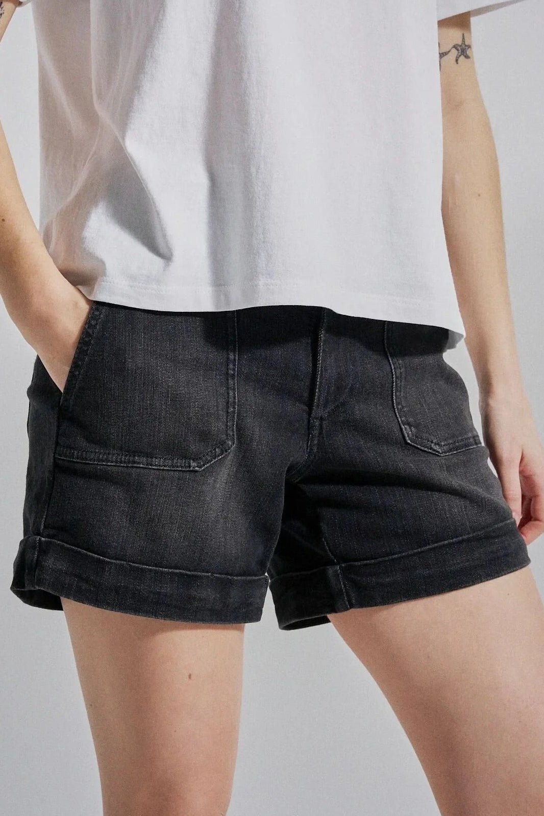 PASSENGER - Carriso Denim Short - Washed Black Denim - BACKYARD