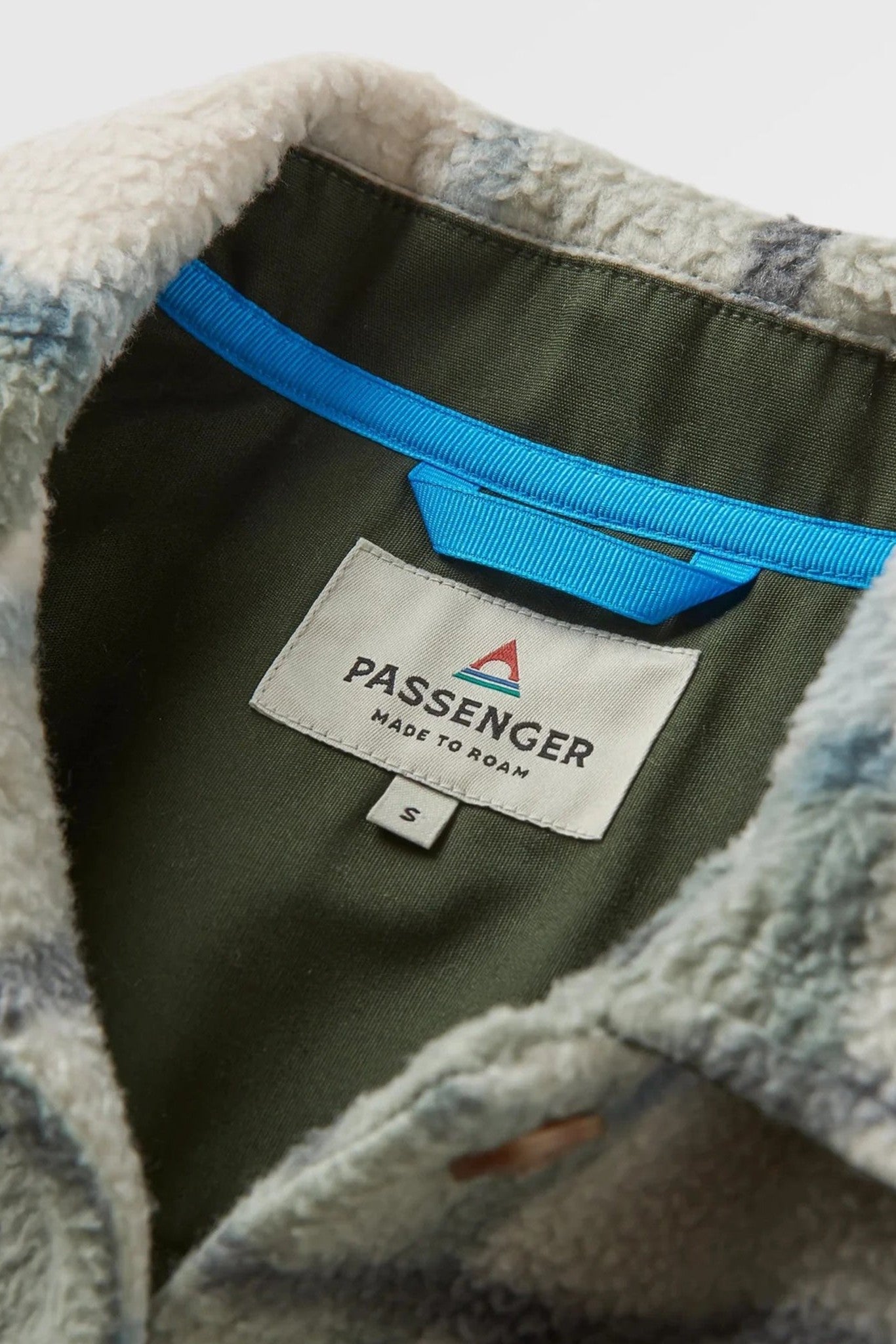 PASSENGER - Cloudy 2.0 Recycled Sherpa Fleece Shirt - Pistachio Check - BACKYARD