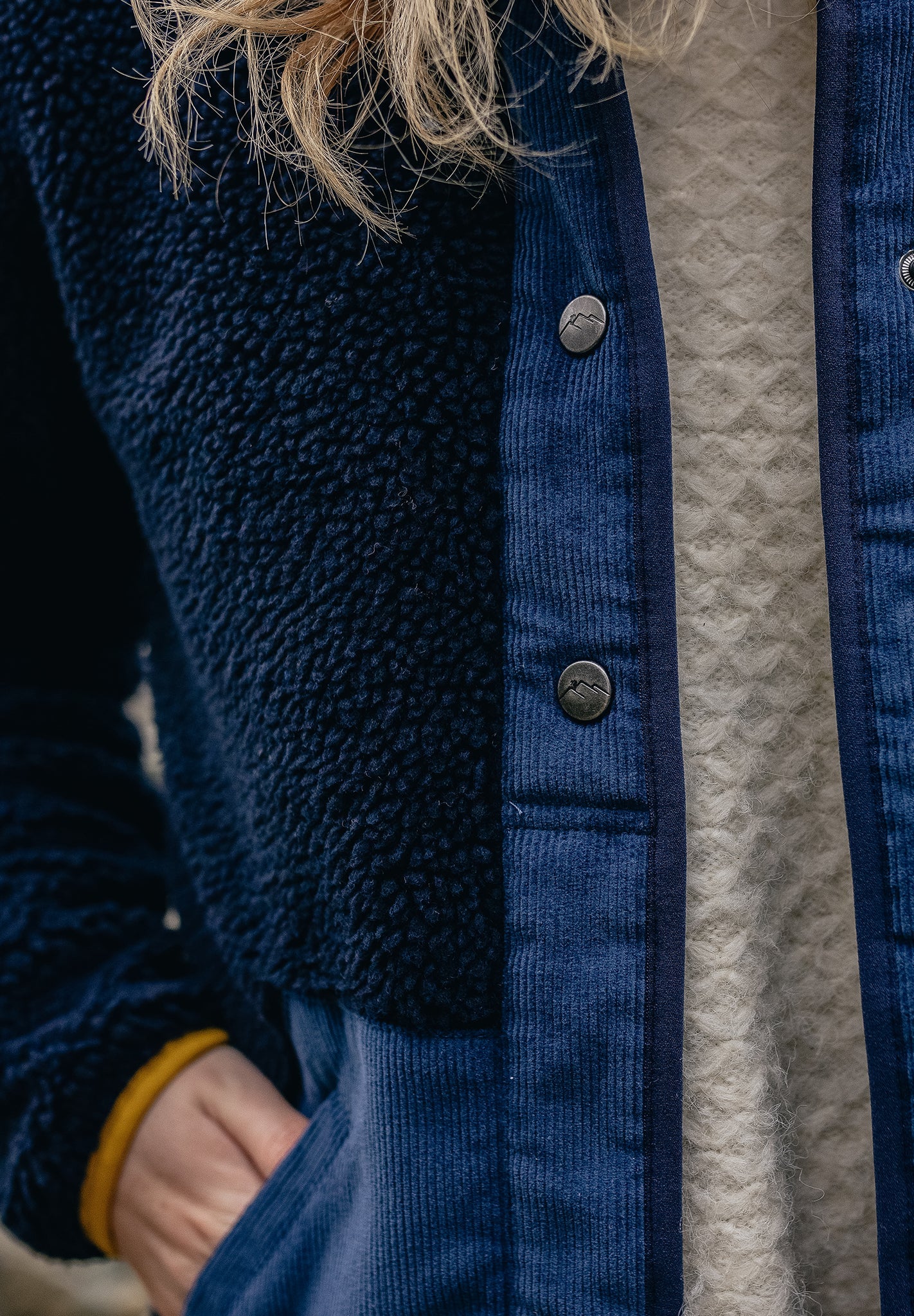 PASSENGER - Clover 2.0 Recycled Sherpa Fleece - Deep Navy - BACKYARD