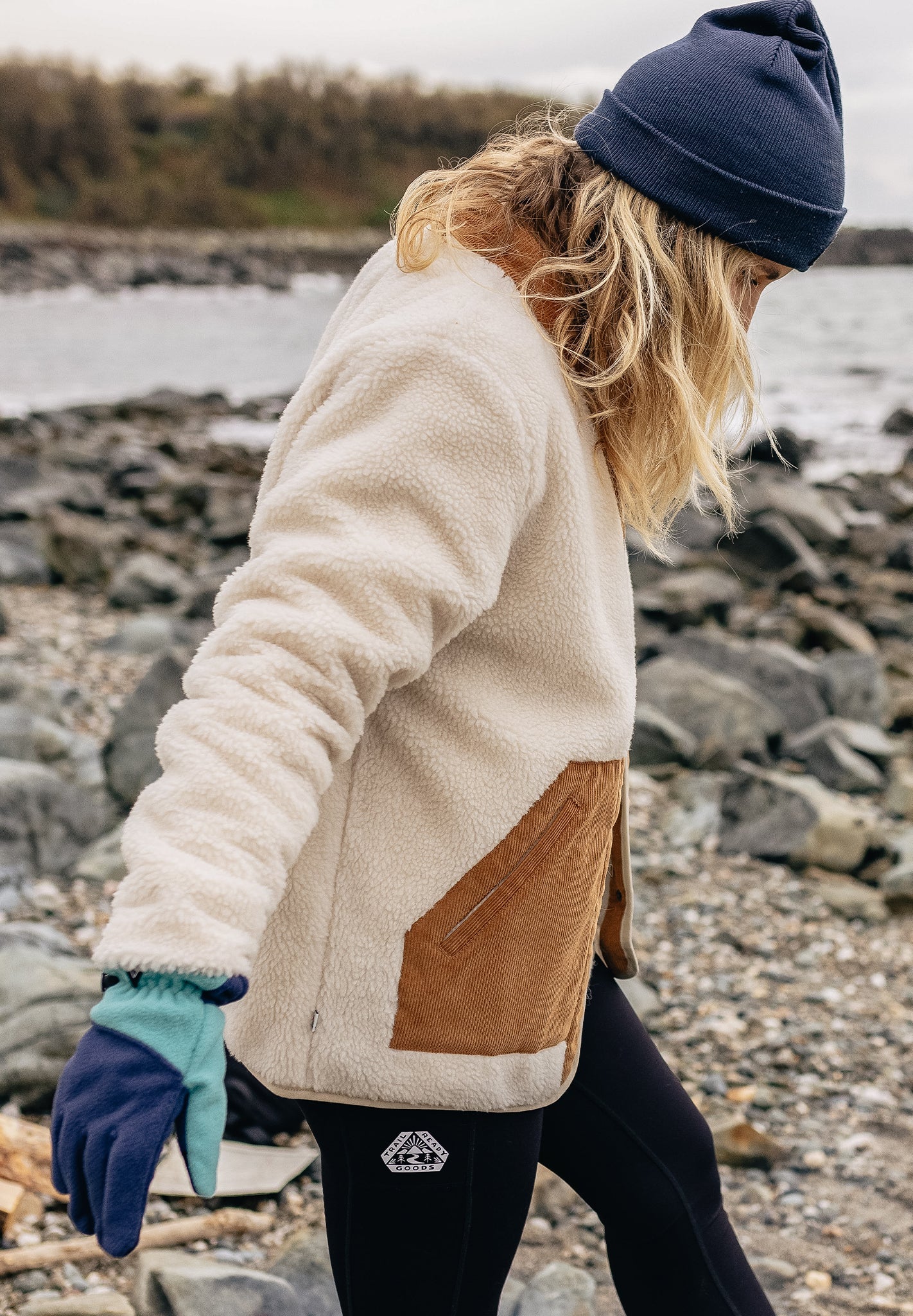 PASSENGER - Clover 2.0 Recycled Sherpa Fleece - Vintage White - BACKYARD