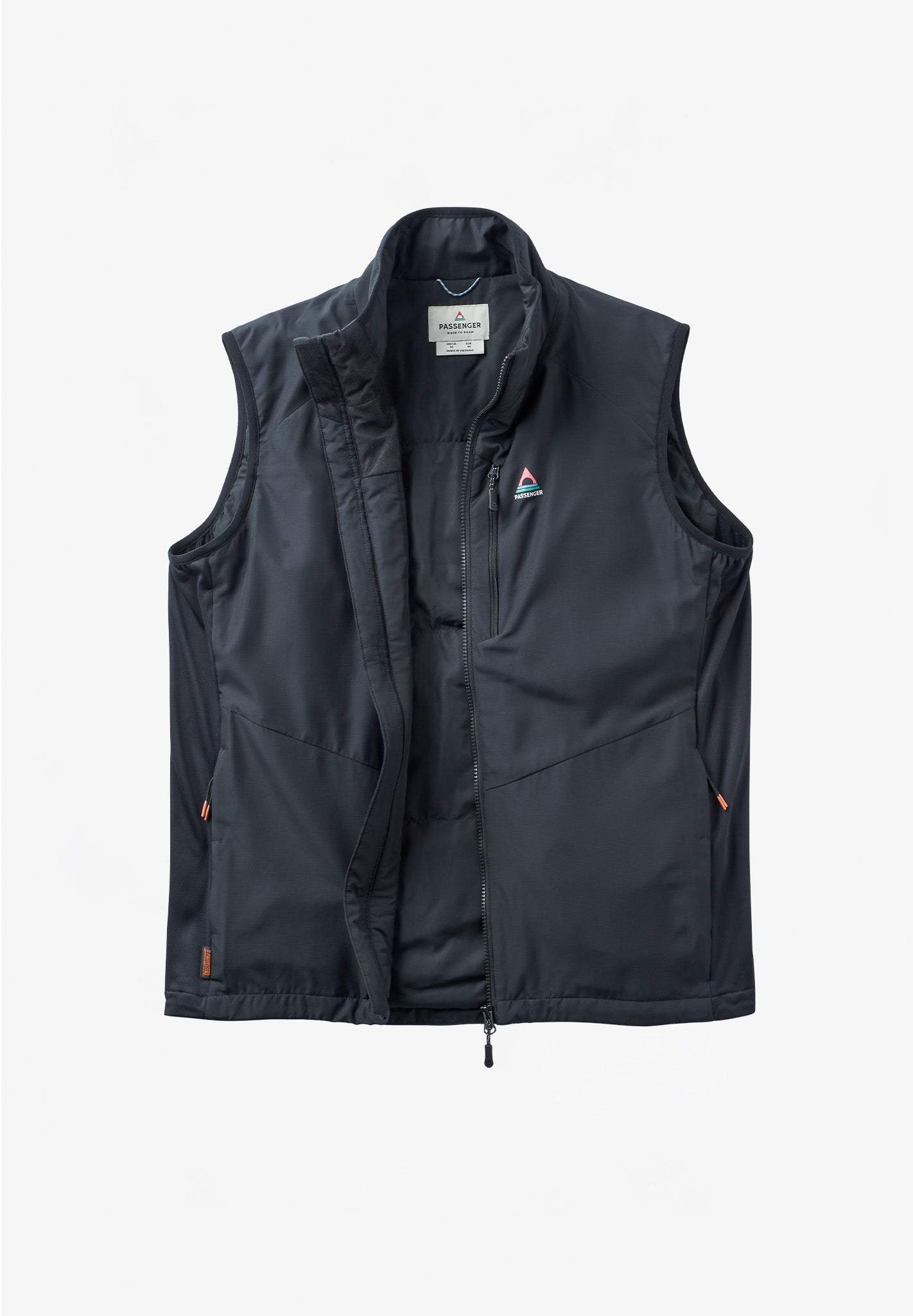 PASSENGER - Daybreak Lightweight Men's Recycled Thermore® Insulated Vest - Black - BACKYARD