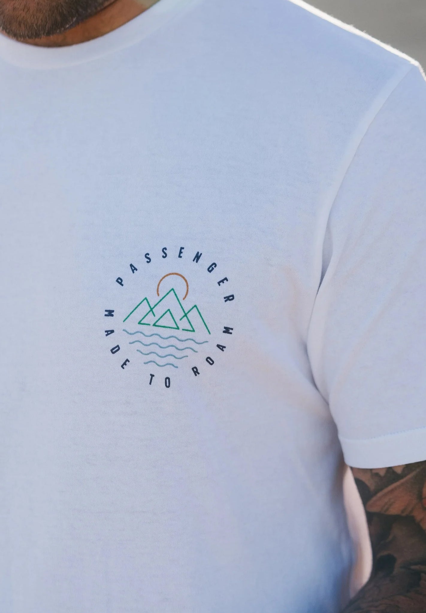 PASSENGER - Escapism Recycled Cotton T-Shirt - White - BACKYARD