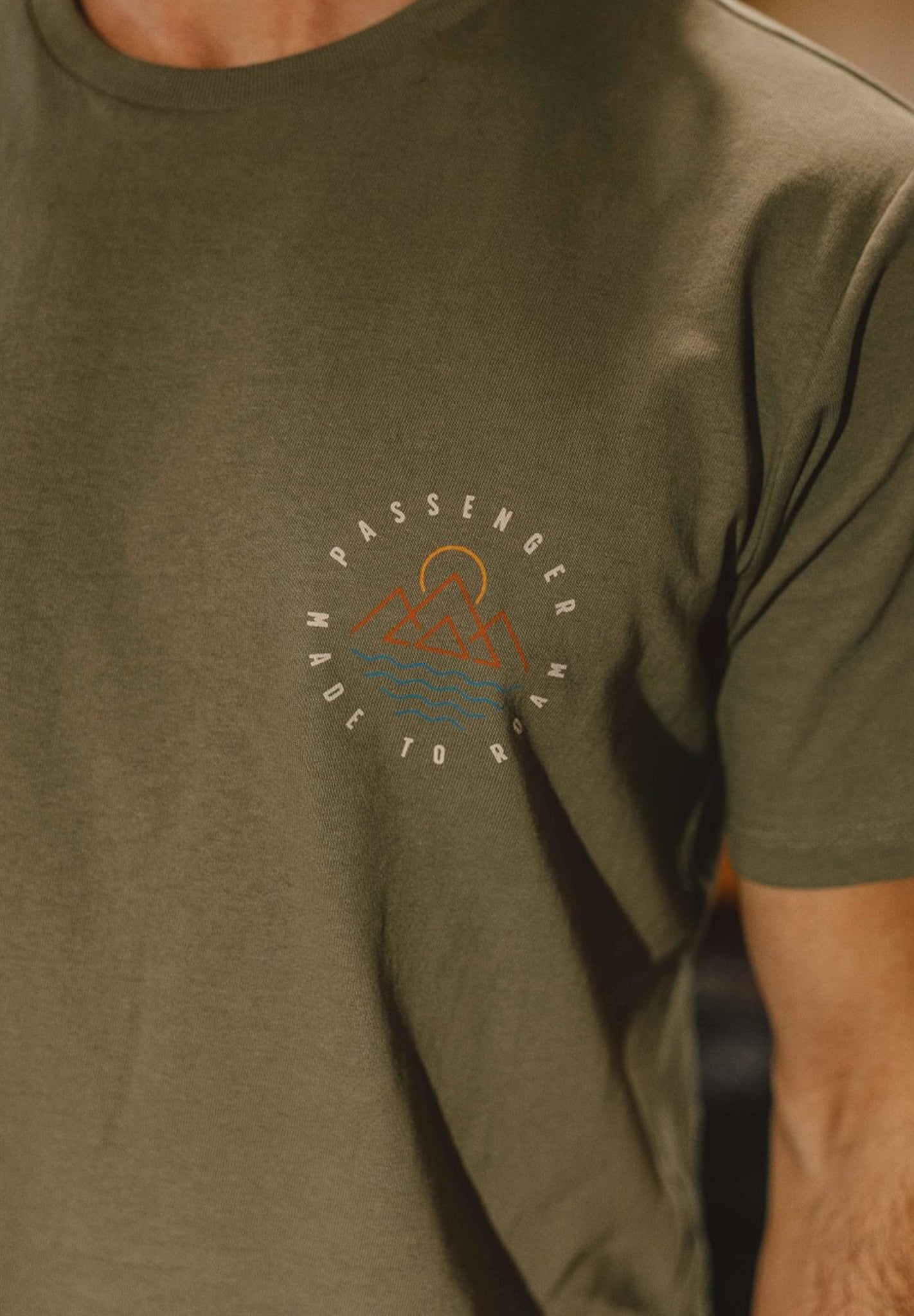 PASSENGER - Escapism Recycled Cotton T-Shirt - Dusty Olive - BACKYARD