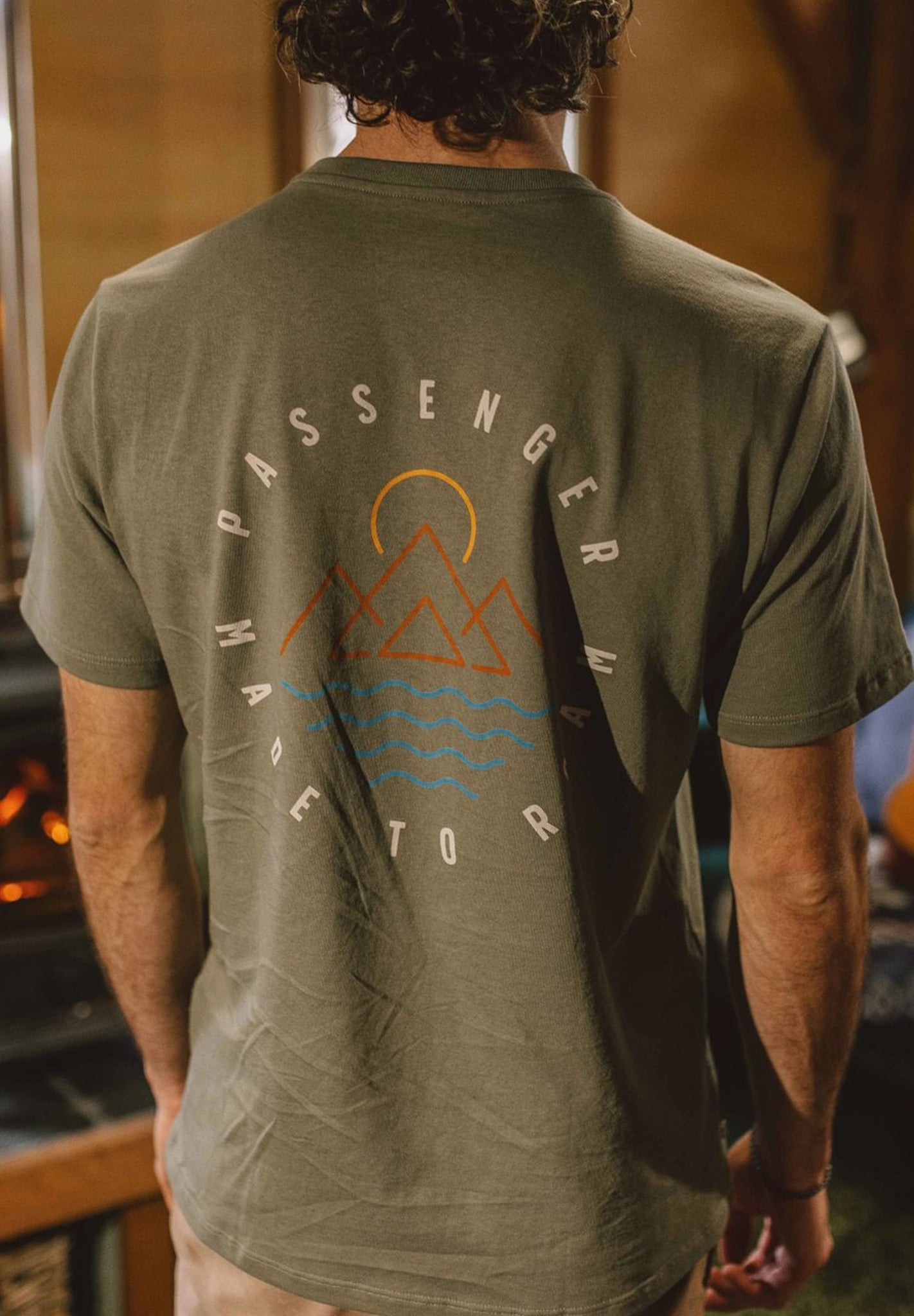 PASSENGER - Escapism Recycled Cotton T-Shirt - Dusty Olive - BACKYARD