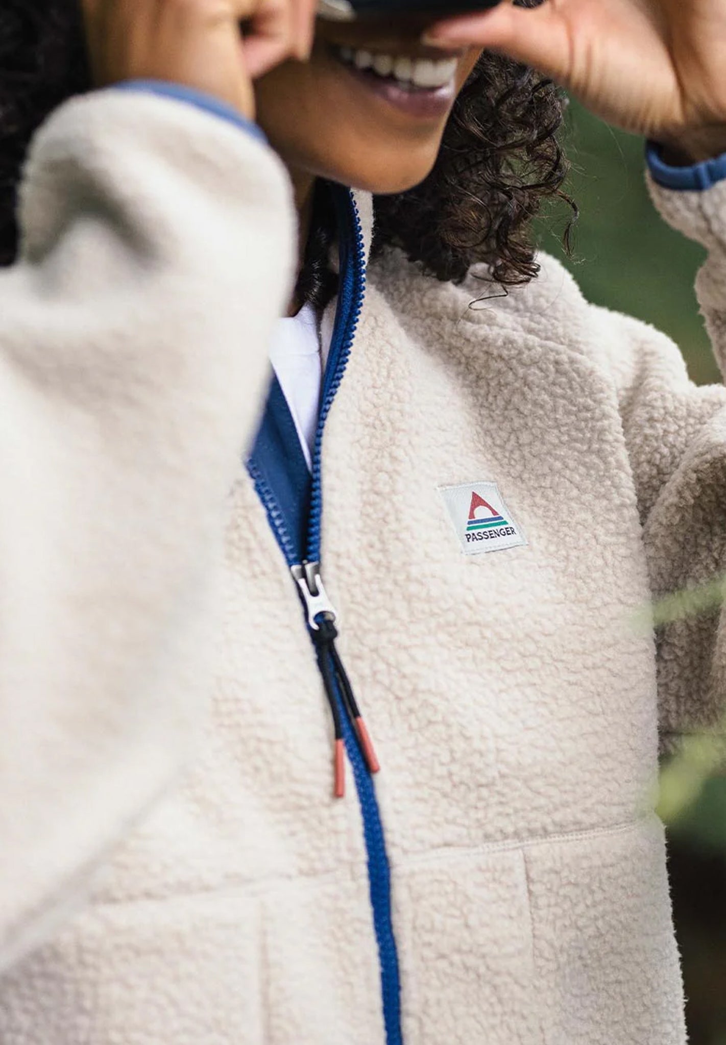 PASSENGER - Fairbanks 2.0 Full Zip Recycled Sherpa Fleece - Oatmeal - BACKYARD