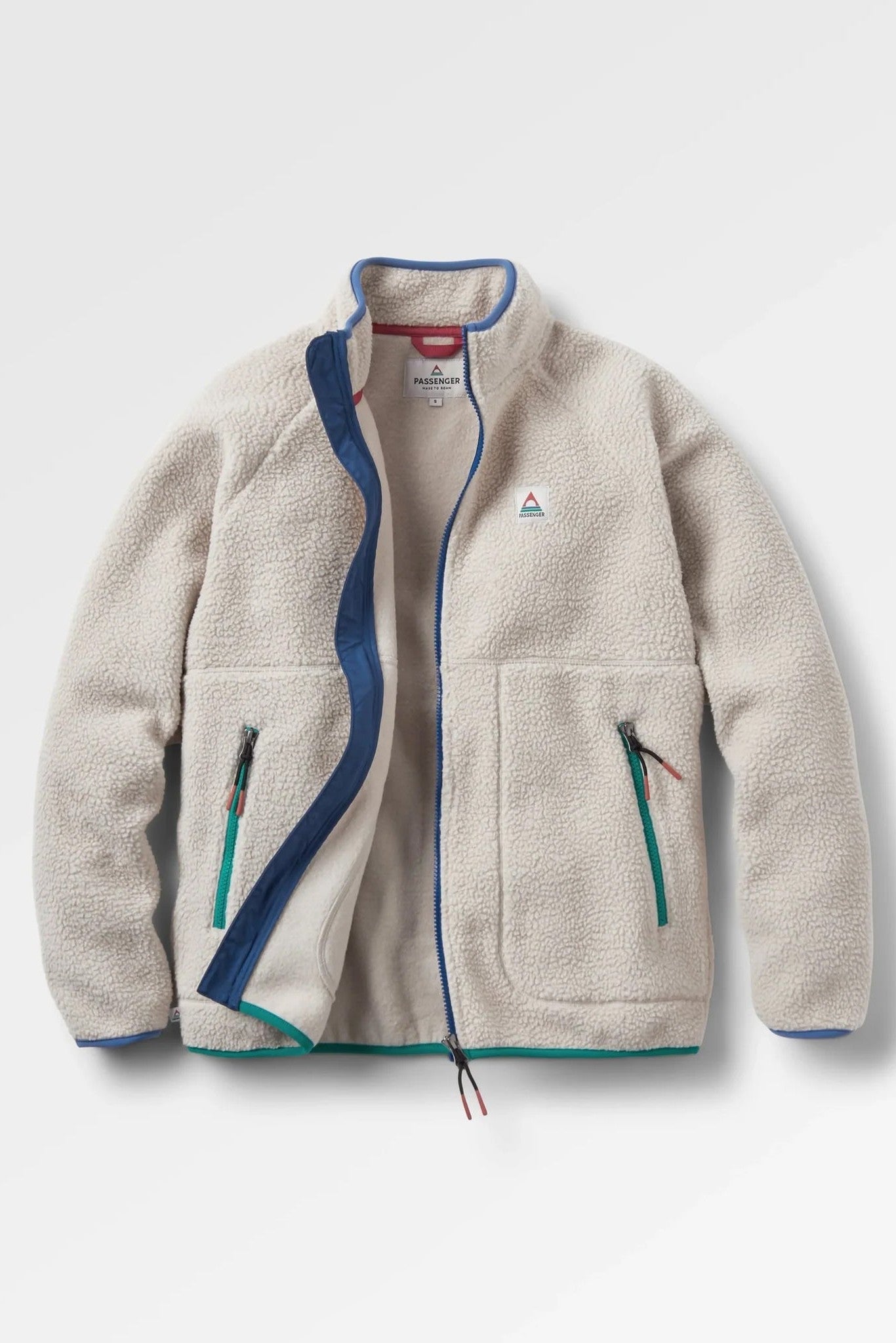 PASSENGER - Fairbanks 2.0 Full Zip Recycled Sherpa Fleece - Oatmeal - BACKYARD