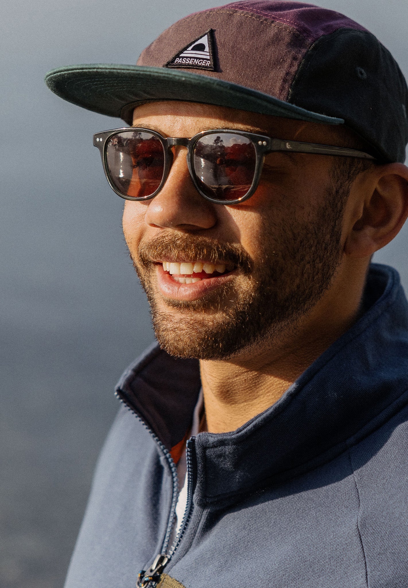 PASSENGER - Fixie Recycled 5 Panel Cap - Grape Multi - BACKYARD