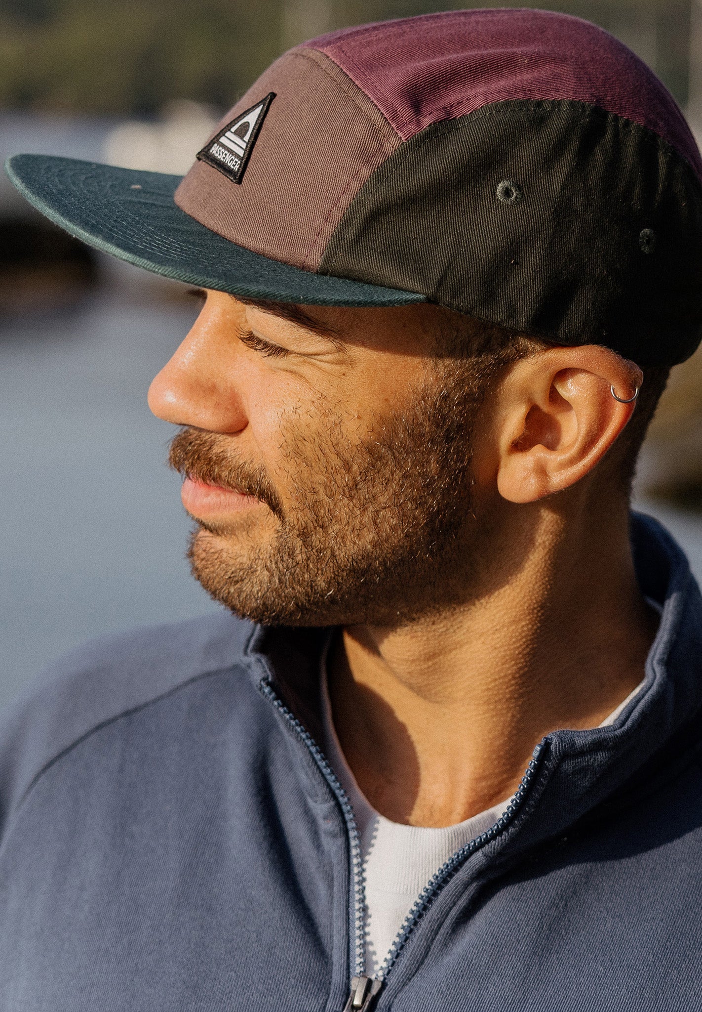 PASSENGER - Fixie Recycled 5 Panel Cap - Grape Multi - BACKYARD