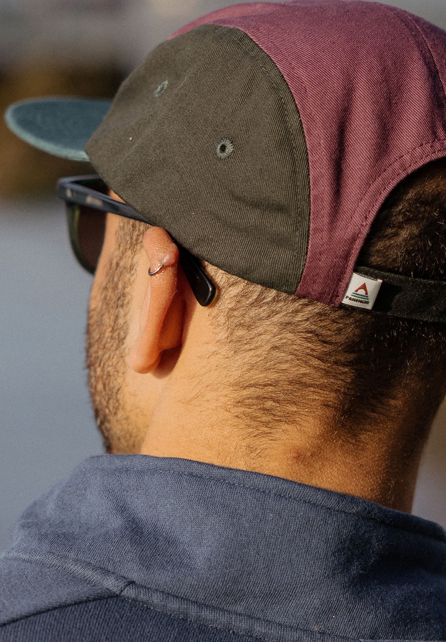 PASSENGER - Fixie Recycled 5 Panel Cap - Grape Multi - BACKYARD