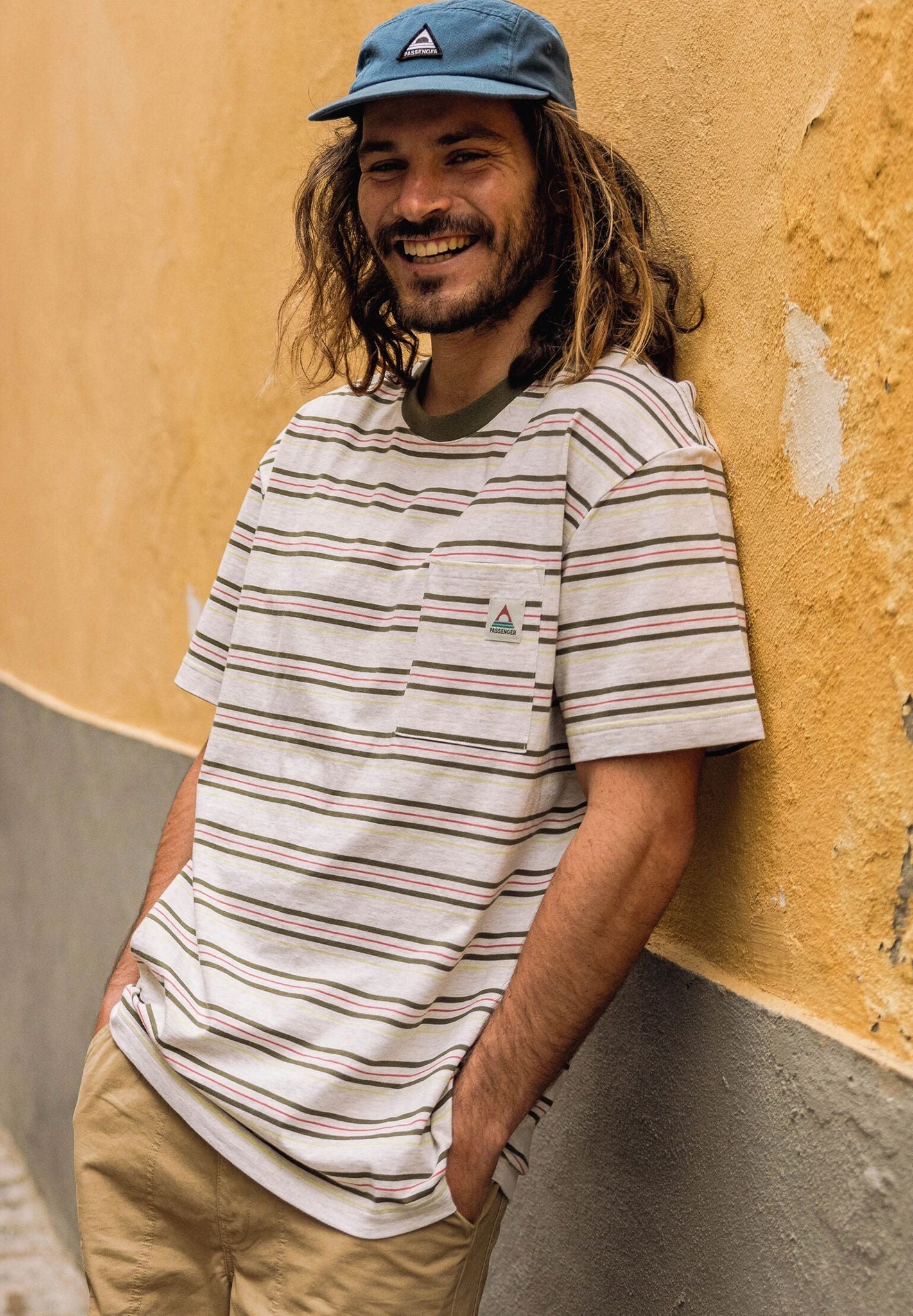 PASSENGER - Fixie Recycled 5 Panel Cap - Tidal Blue - BACKYARD