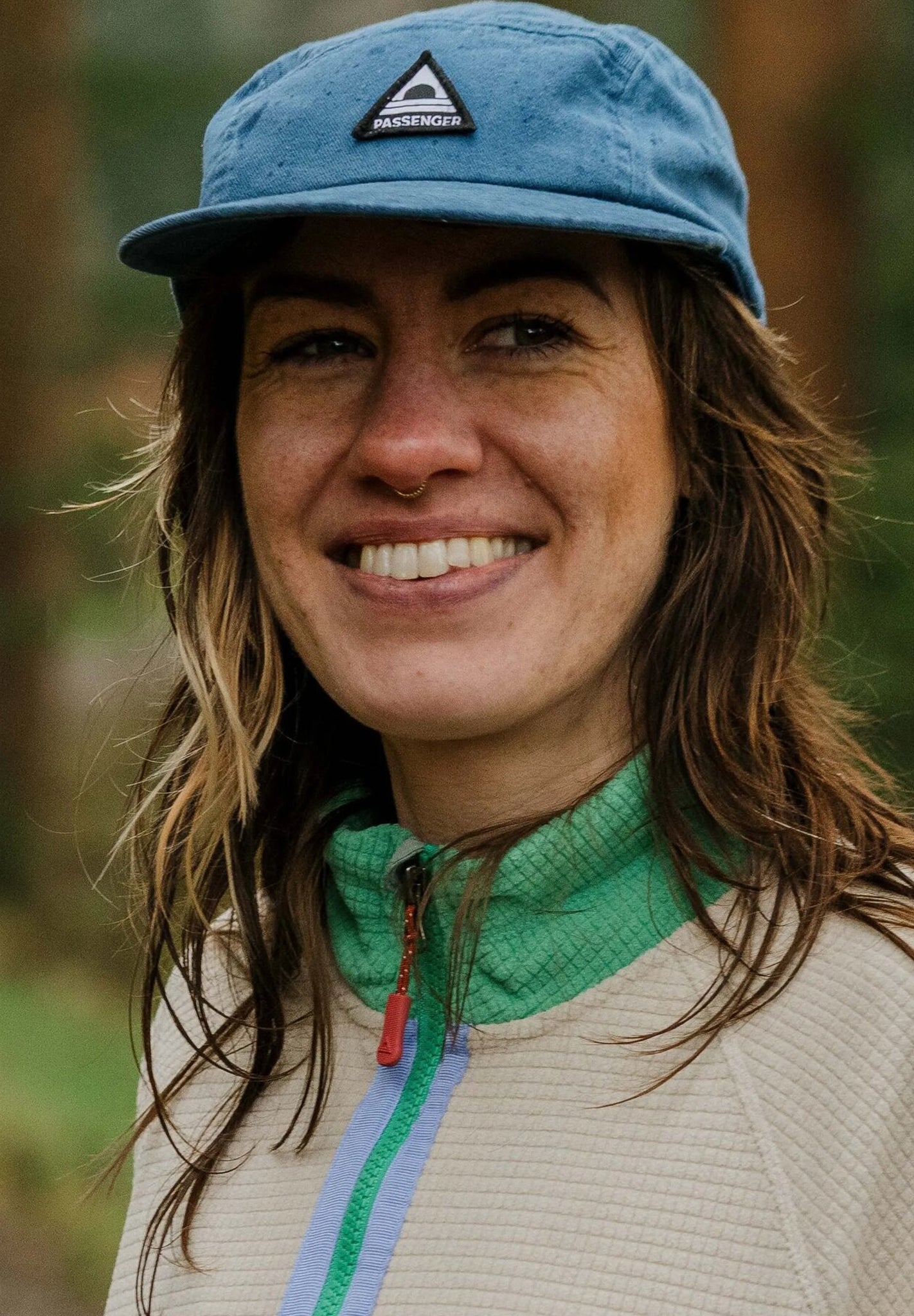 PASSENGER - Fixie Recycled 5 Panel Cap - Tidal Blue - BACKYARD