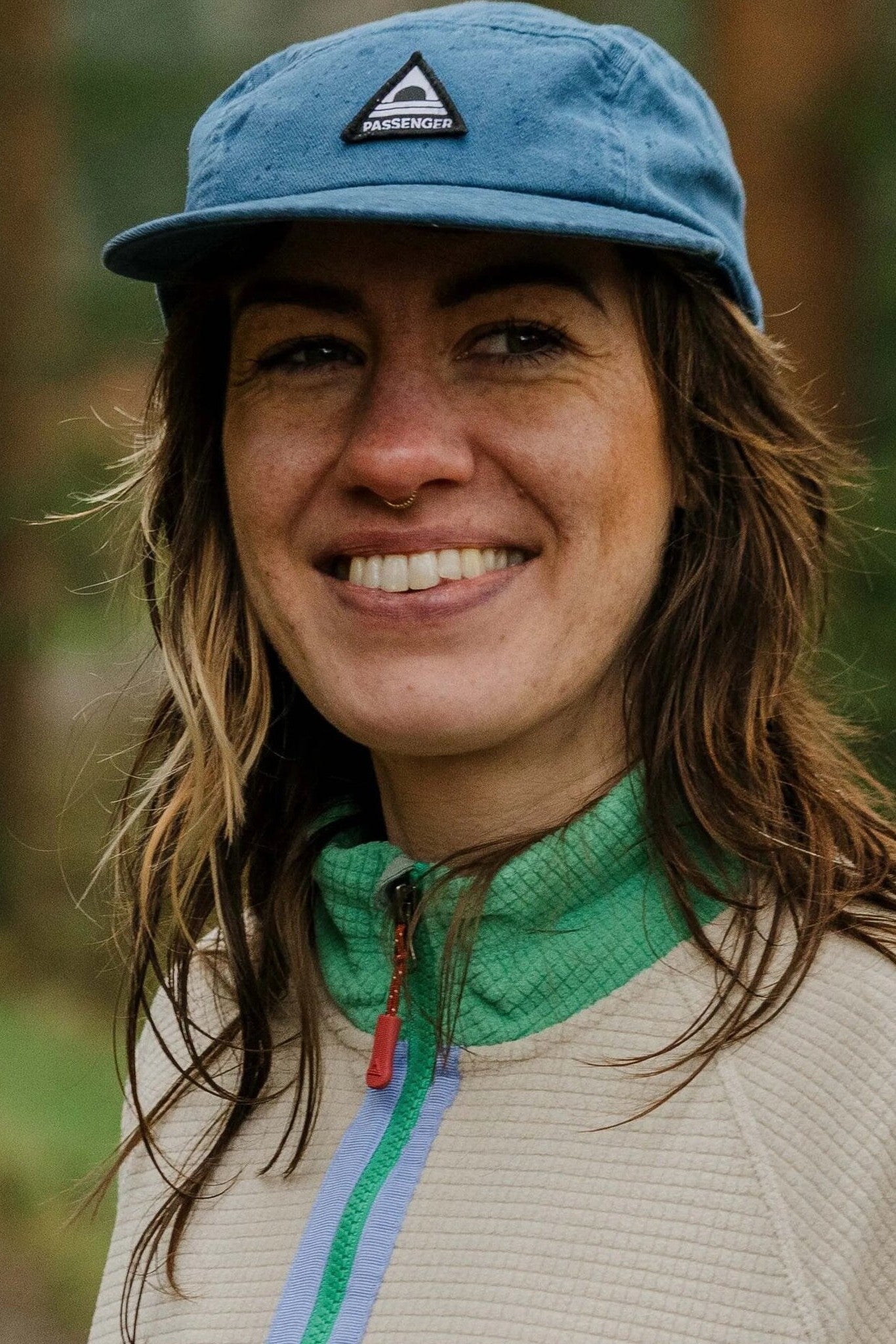 PASSENGER - Fixie Recycled 5 Panel Cap - Tidal Blue - BACKYARD