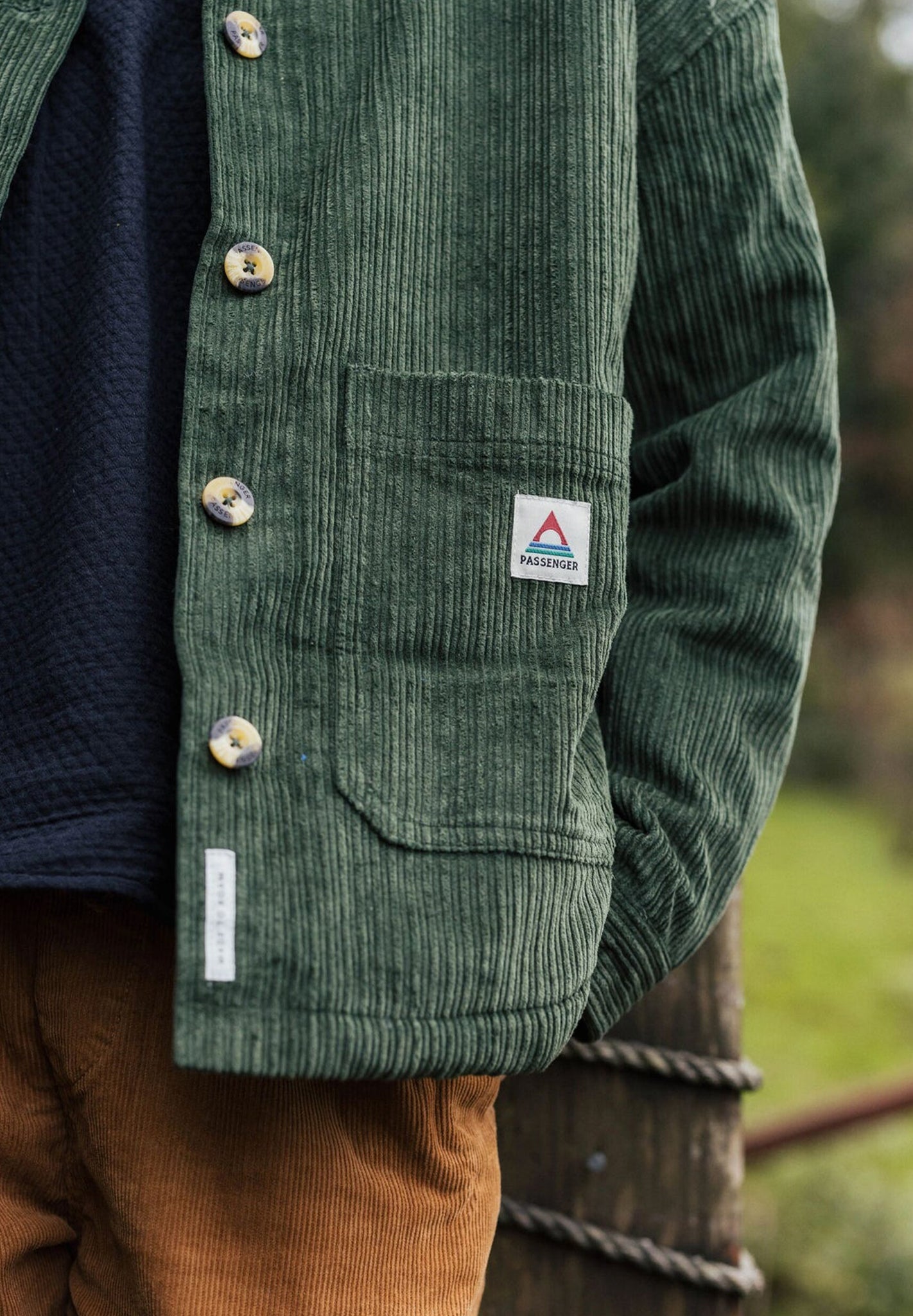 PASSENGER - Flint Corduroy Overshirt - Fir Tree - BACKYARD