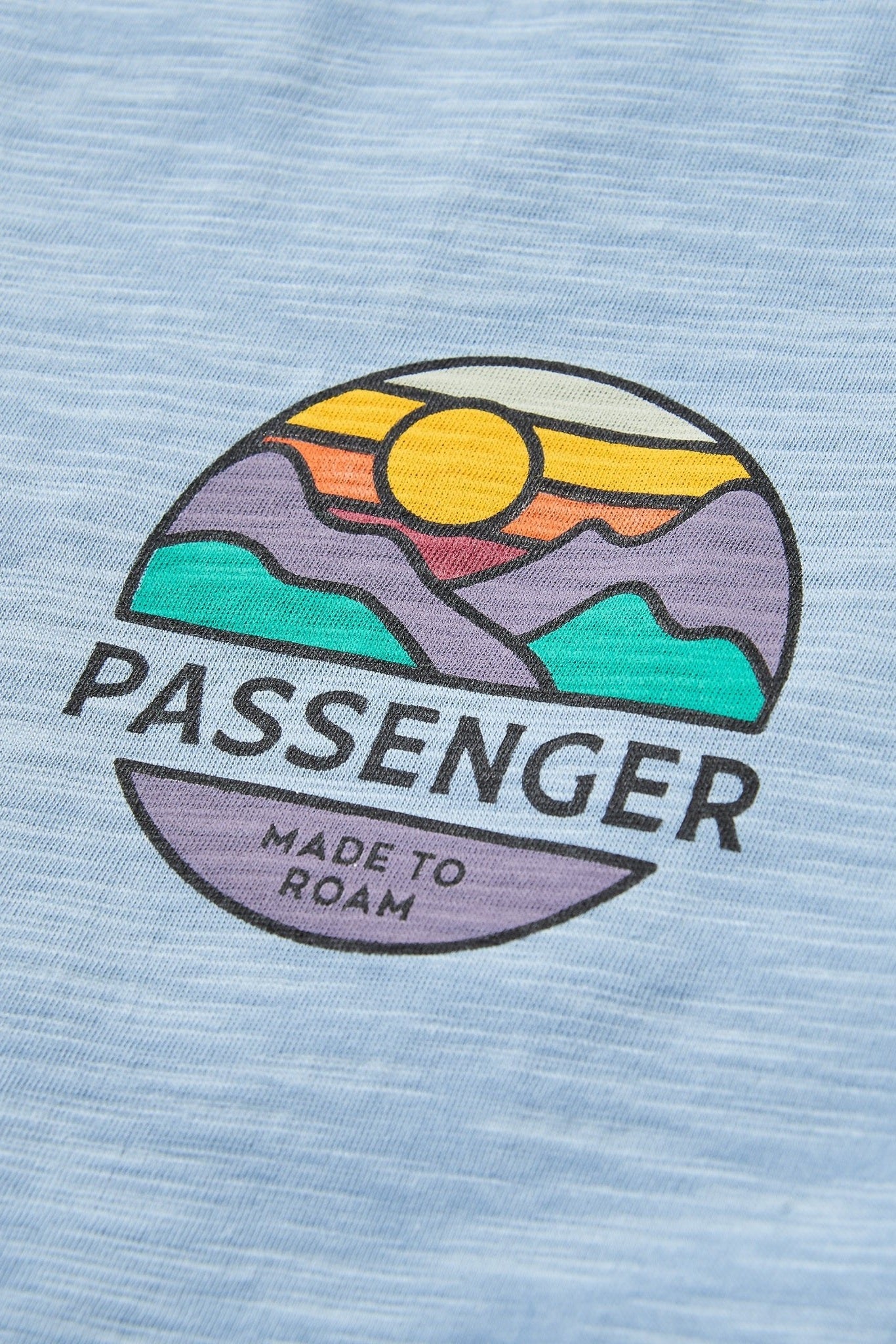 PASSENGER - Laidback Recycled Cotton T-Shirt - Faded Denim - BACKYARD