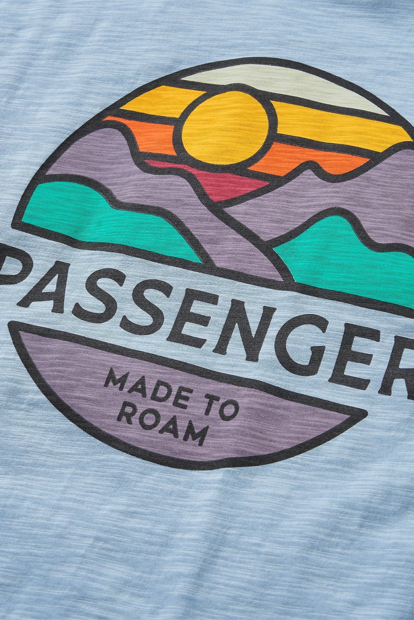 PASSENGER - Laidback Recycled Cotton T-Shirt - Faded Denim - BACKYARD