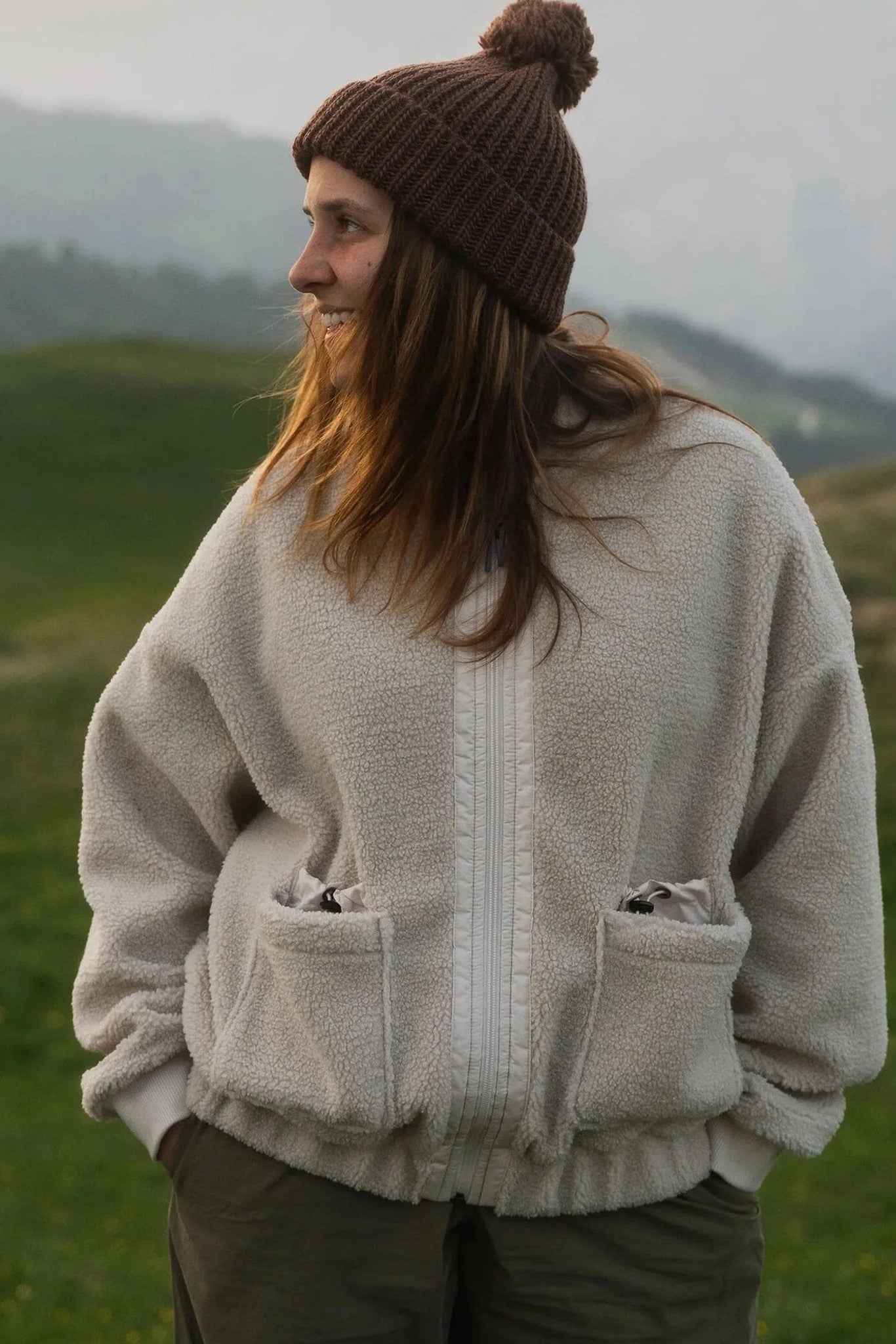 PASSENGER - Lucia Recycled Sherpa Fleece - Vintage White - BACKYARD
