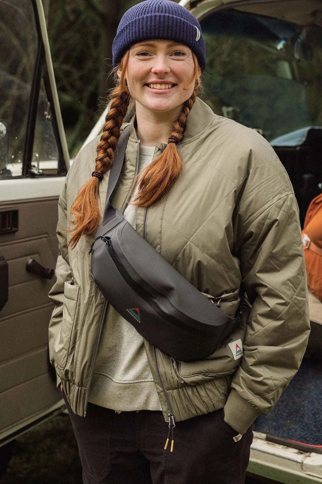 PASSENGER - Lucia Sherpa Lined Bomber Jacket - Dusty Olive - BACKYARD