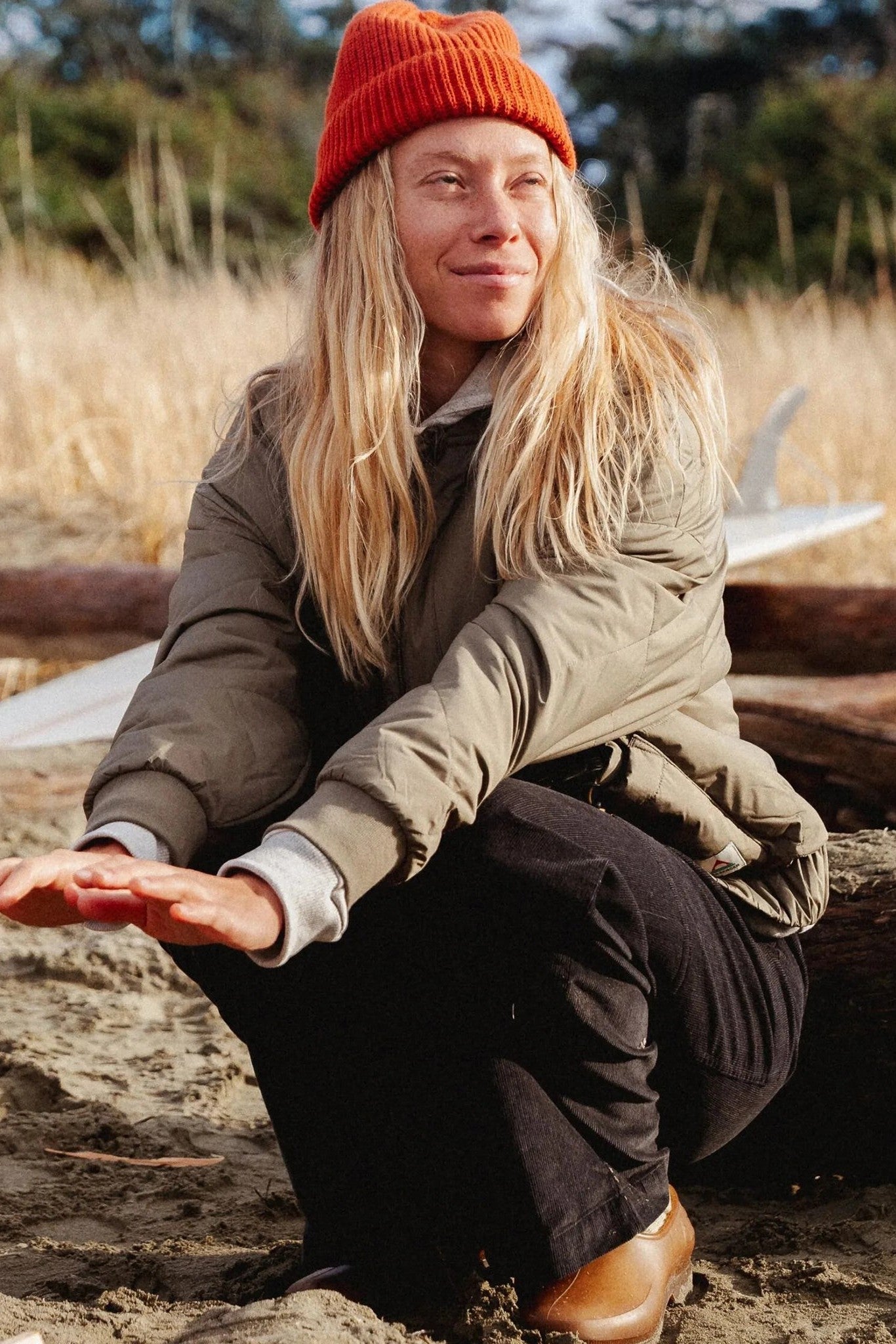 PASSENGER - Lucia Sherpa Lined Bomber Jacket - Dusty Olive - BACKYARD