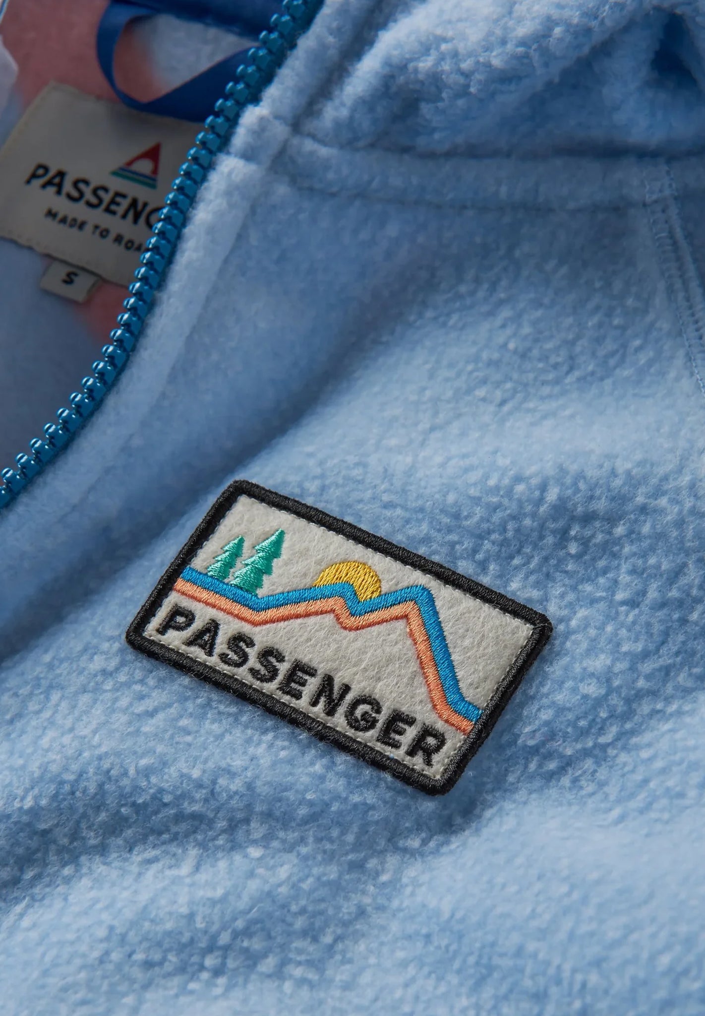 PASSENGER - North Coast Vista 2.0 Full Zip Recycled Sherpa Fleece - Blue Fog - BACKYARD