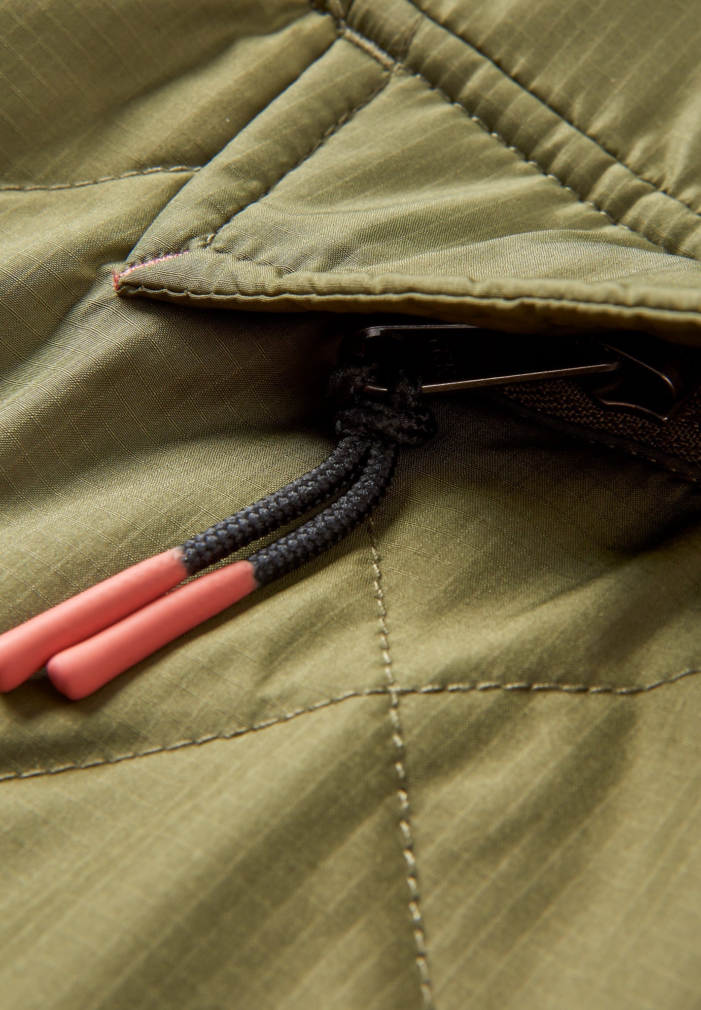 PASSENGER - Oceanic Recycled Insulated 1/2 Zip Jacket - Black Khaki - BACKYARD