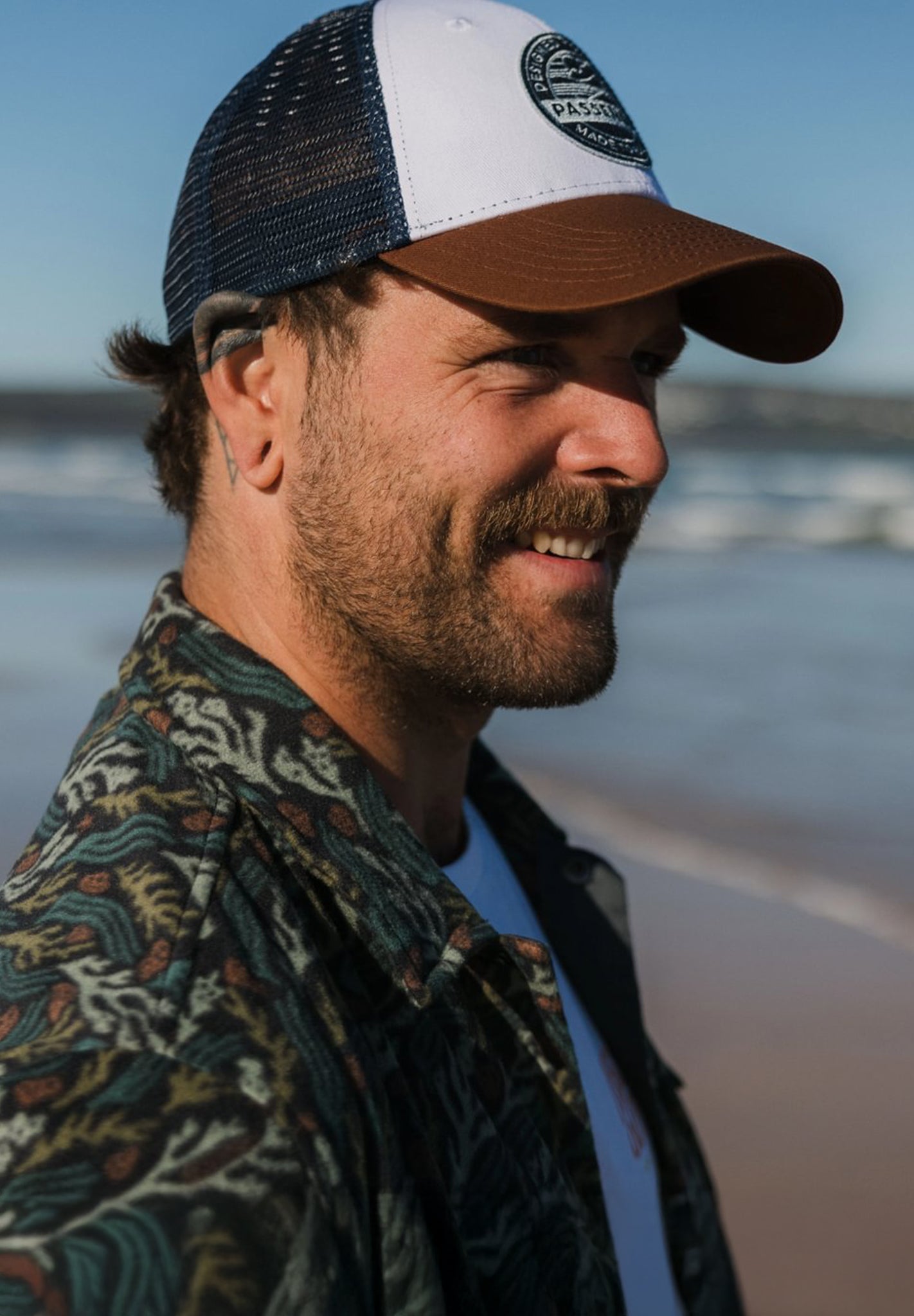 PASSENGER - Odyssey Mesh Snapback Cap - Rich Navy Rubber - BACKYARD