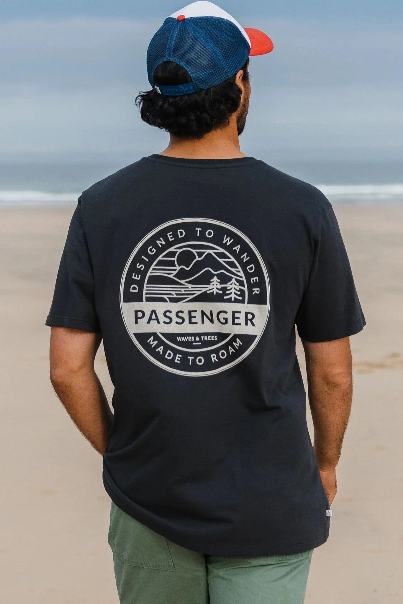 PASSENGER - Odyssey Recycled Cotton T-Shirt - Black - BACKYARD