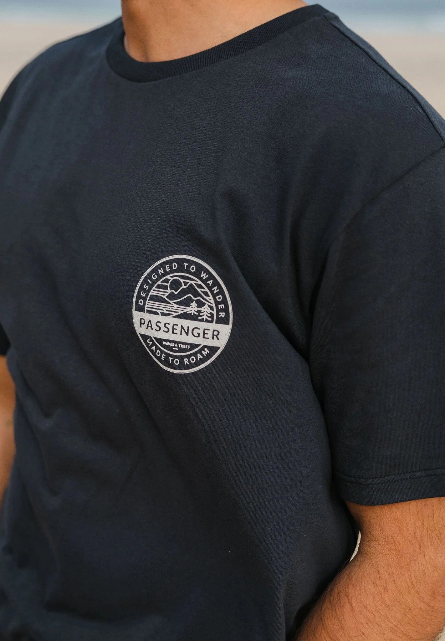 PASSENGER - Odyssey Recycled Cotton T-Shirt - Black - BACKYARD