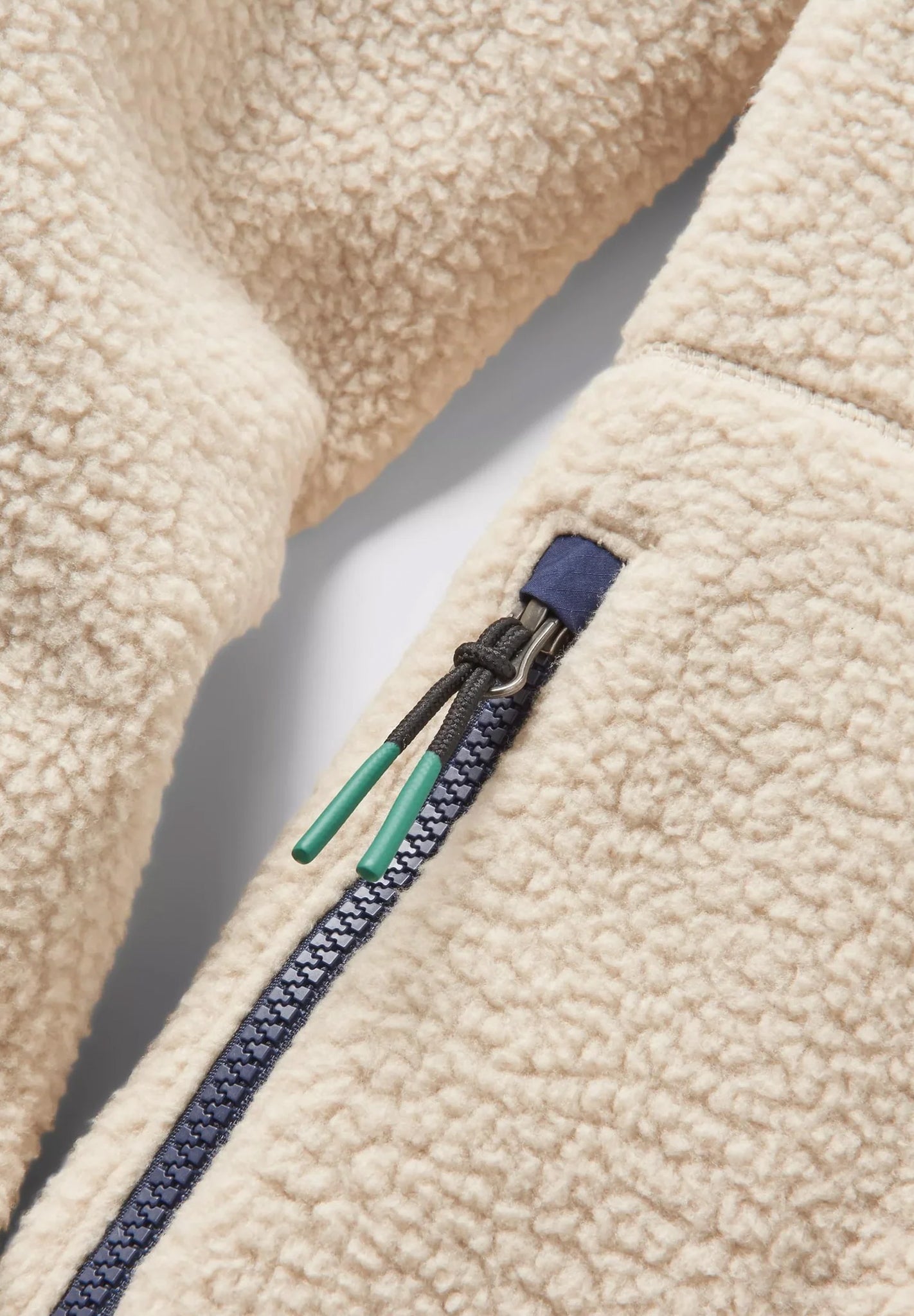 PASSENGER - Offgrid 2.0 1/2 Zip Recycled Sherpa - Fleece - Oatmeal Navy - BACKYARD