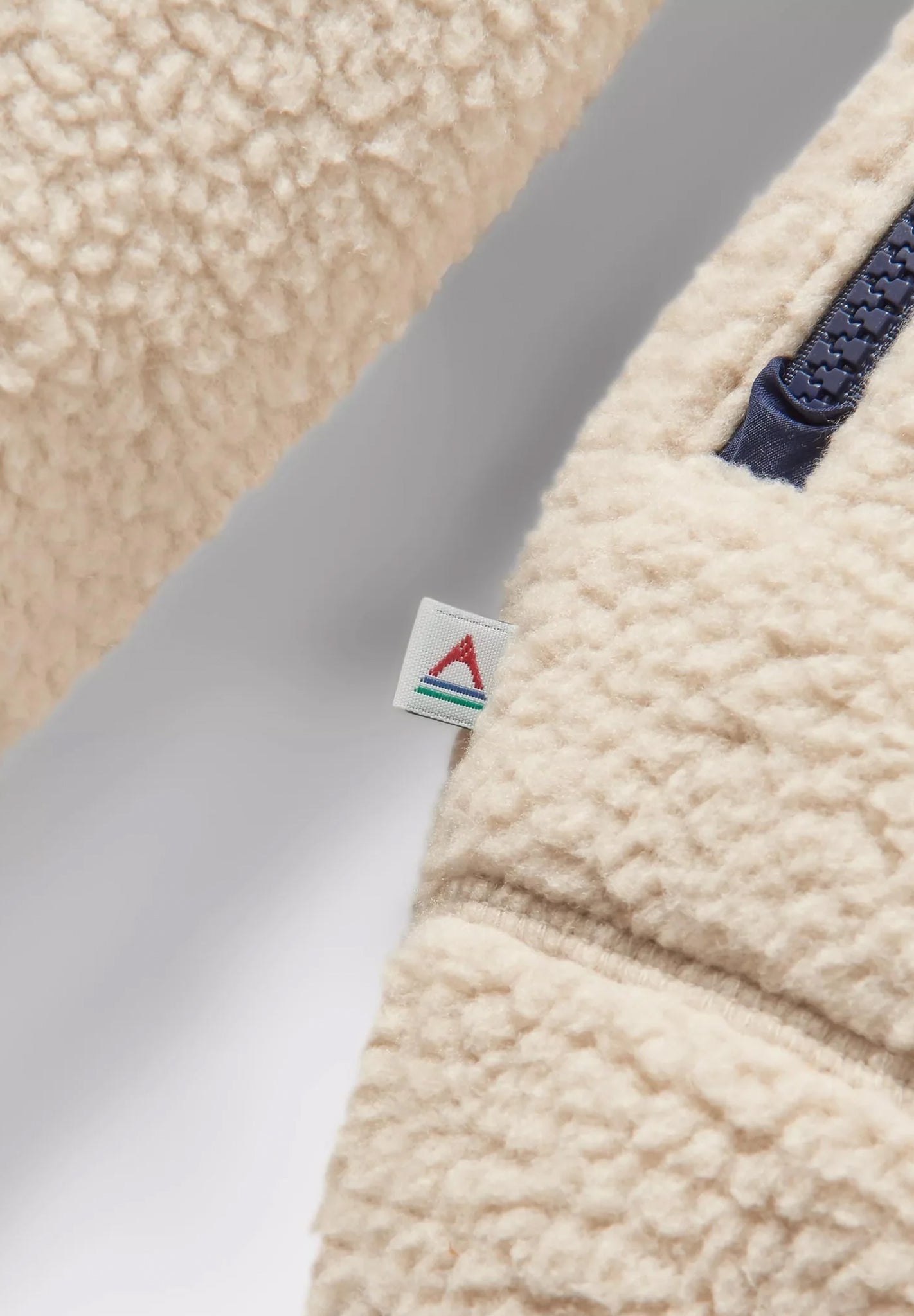 PASSENGER - Offgrid 2.0 1/2 Zip Recycled Sherpa - Fleece - Oatmeal Navy - BACKYARD