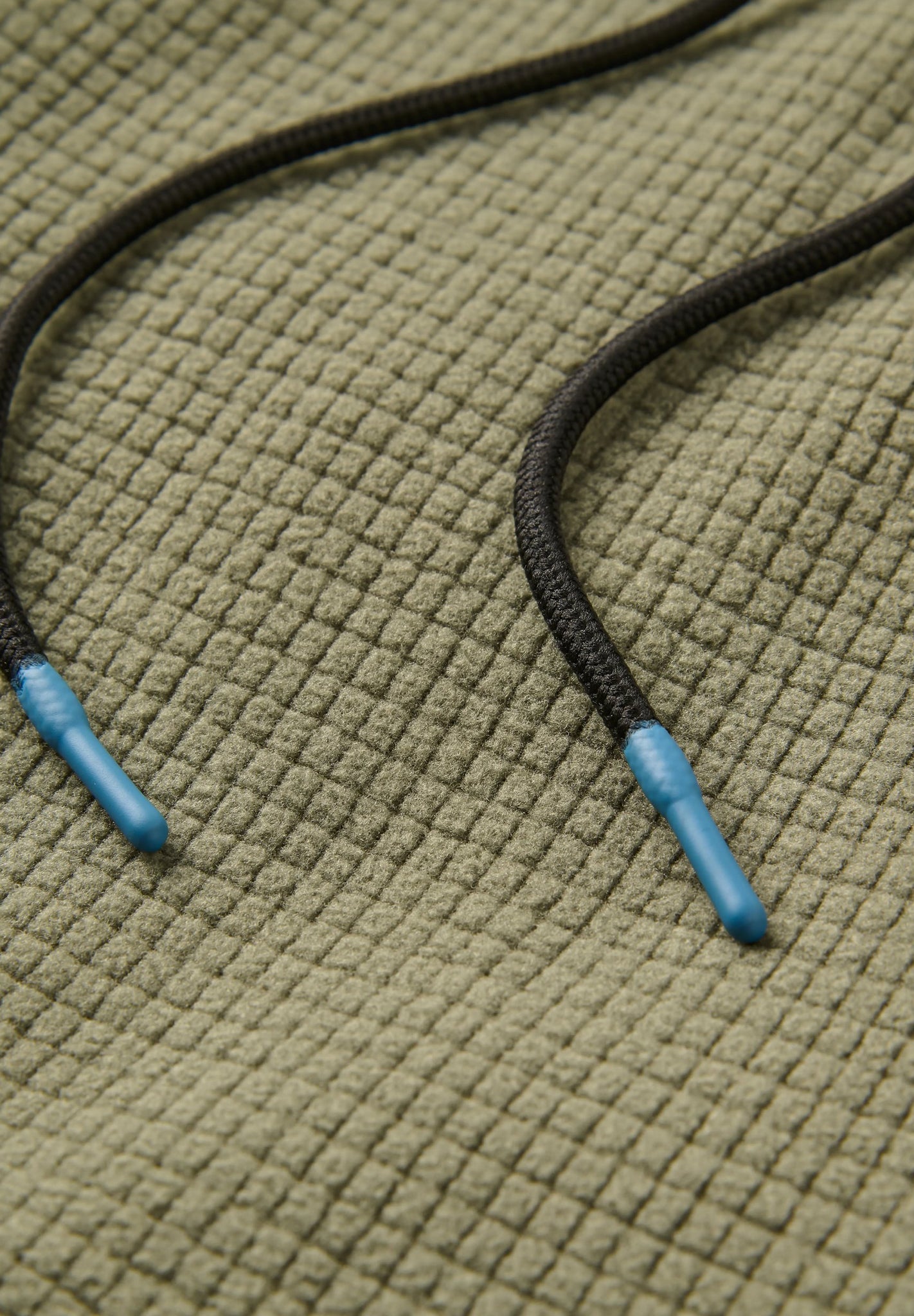 PASSENGER - Point Grid Recycled Fleece Hoodie - Dusty Olive - BACKYARD