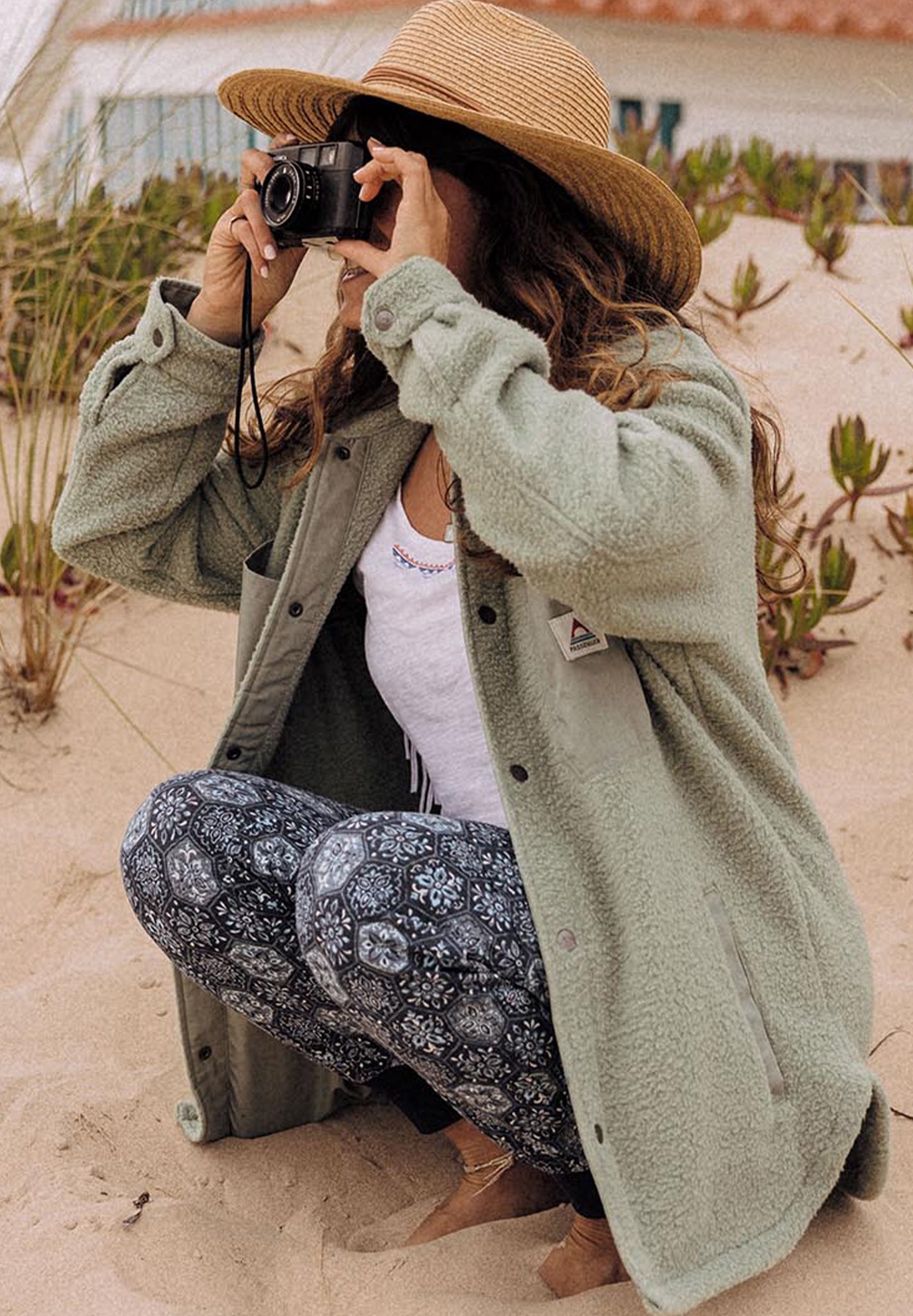 PASSENGER - Rappel Recycled Sherpa Oversized Shirt - Pistachio - BACKYARD