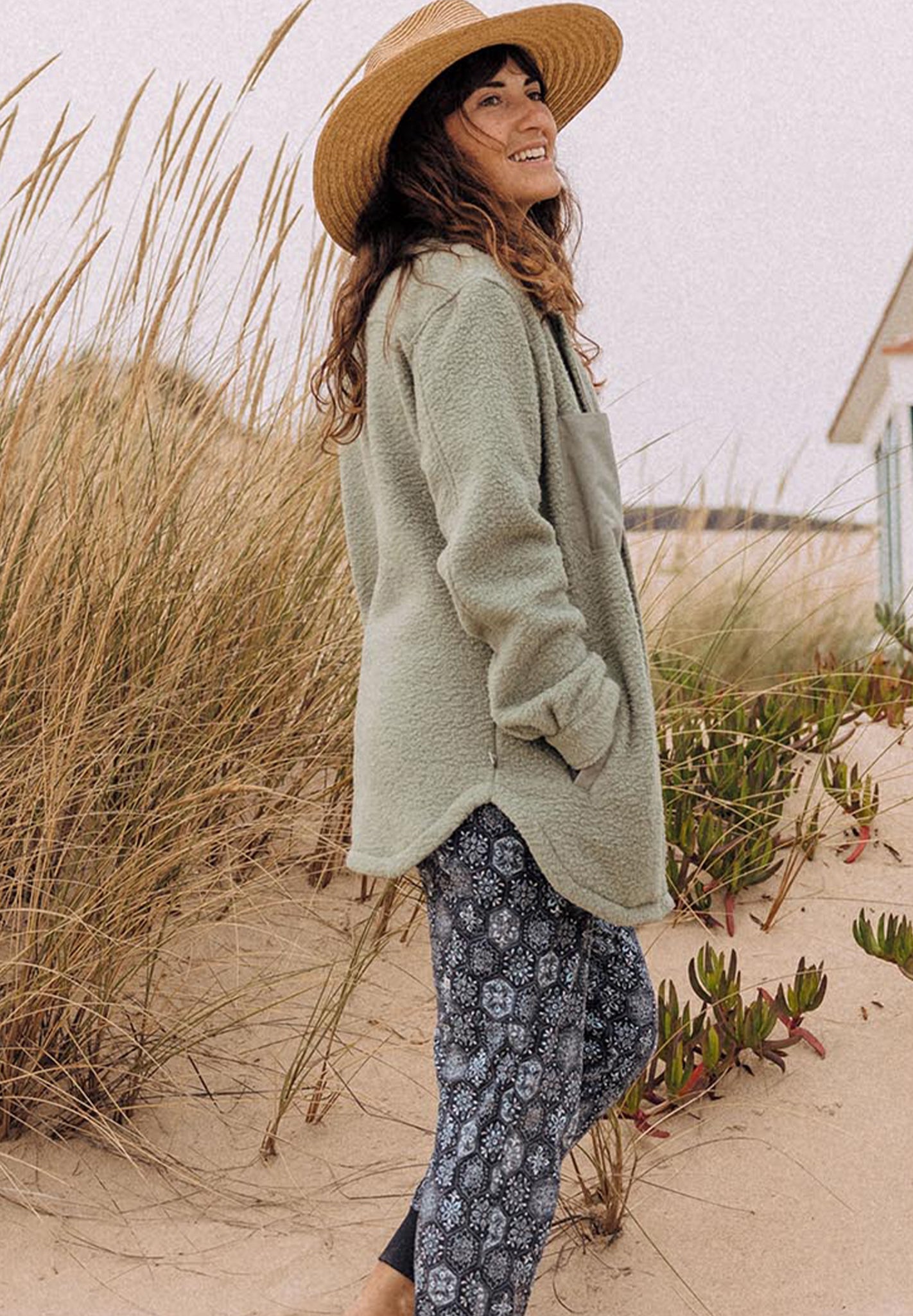 PASSENGER - Rappel Recycled Sherpa Oversized Shirt - Pistachio - BACKYARD