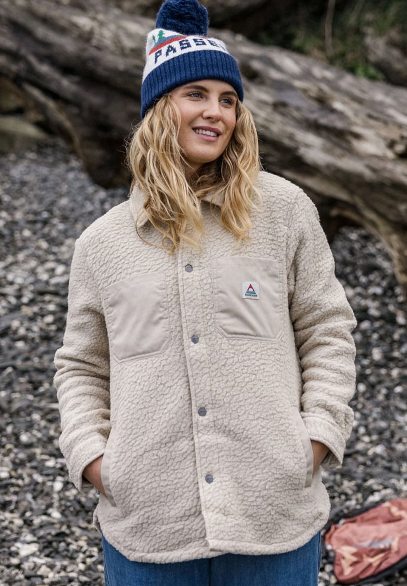 PASSENGER - Rappel Recycled Sherpa Oversized Shirt - Oatmeal - BACKYARD