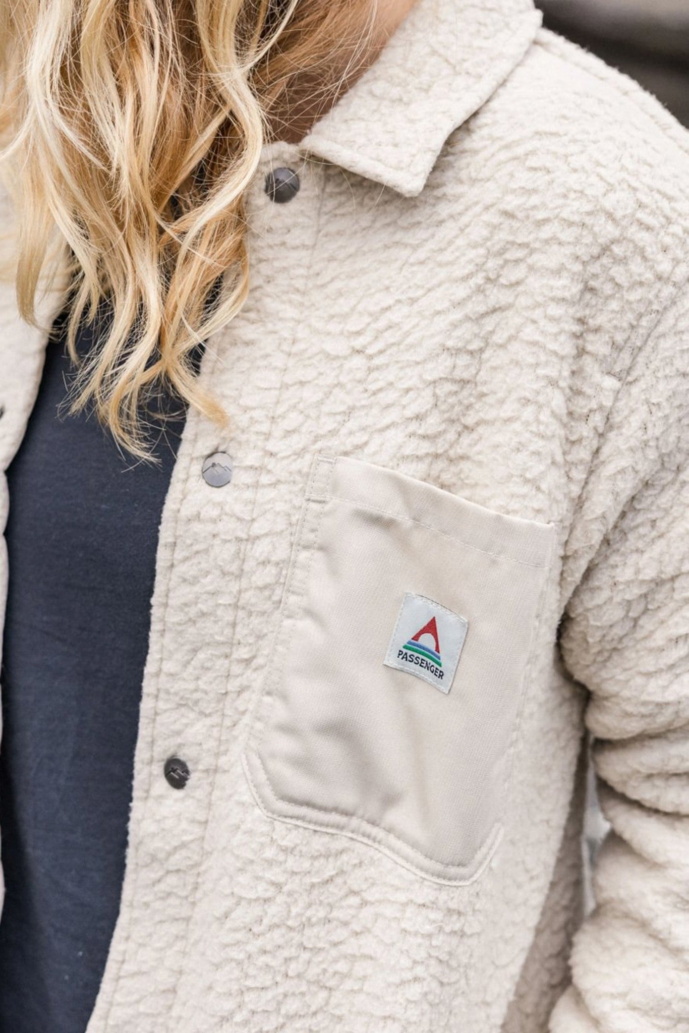 PASSENGER - Rappel Recycled Sherpa Oversized Shirt - Oatmeal - BACKYARD