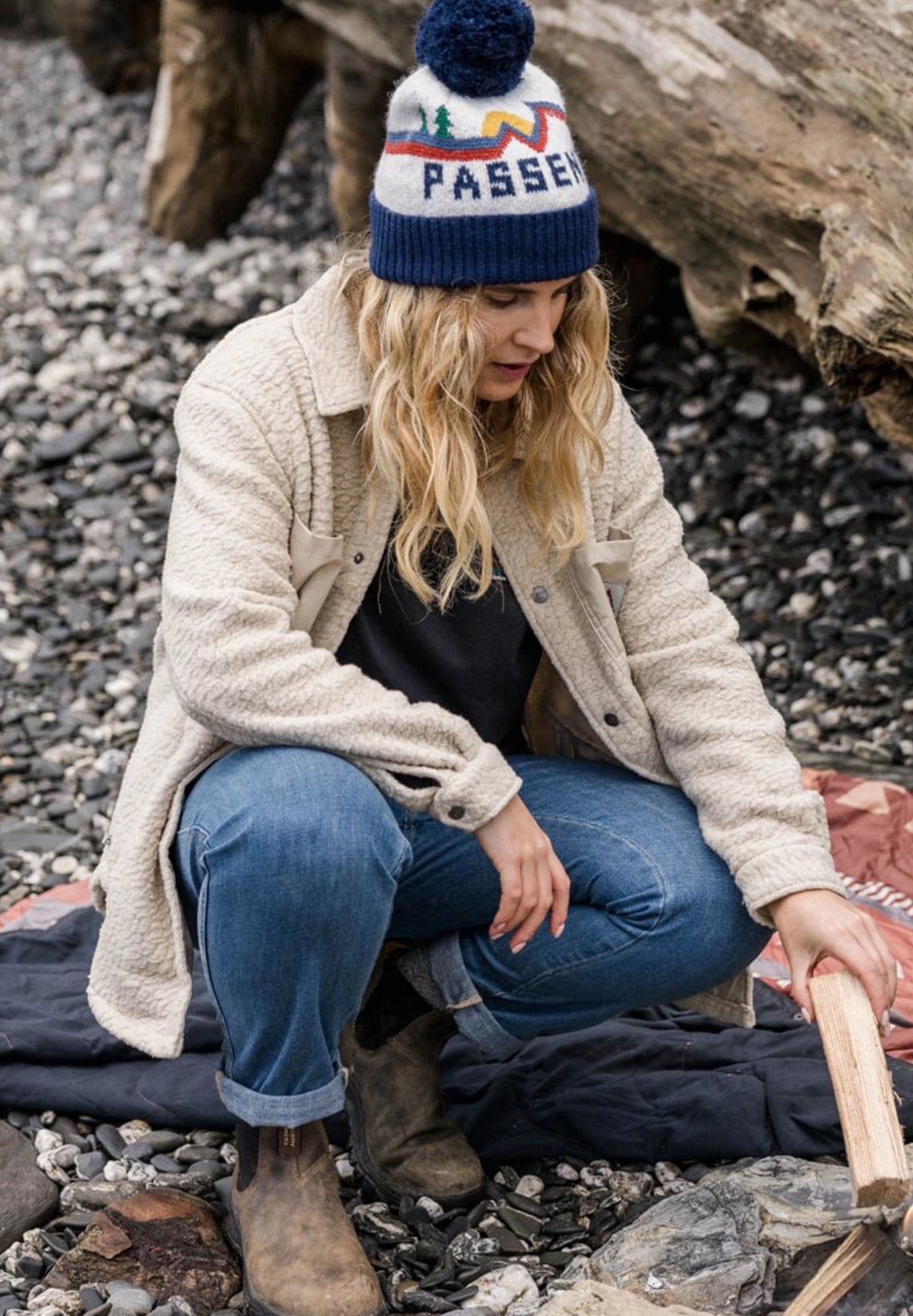 PASSENGER - Rappel Recycled Sherpa Oversized Shirt - Oatmeal - BACKYARD