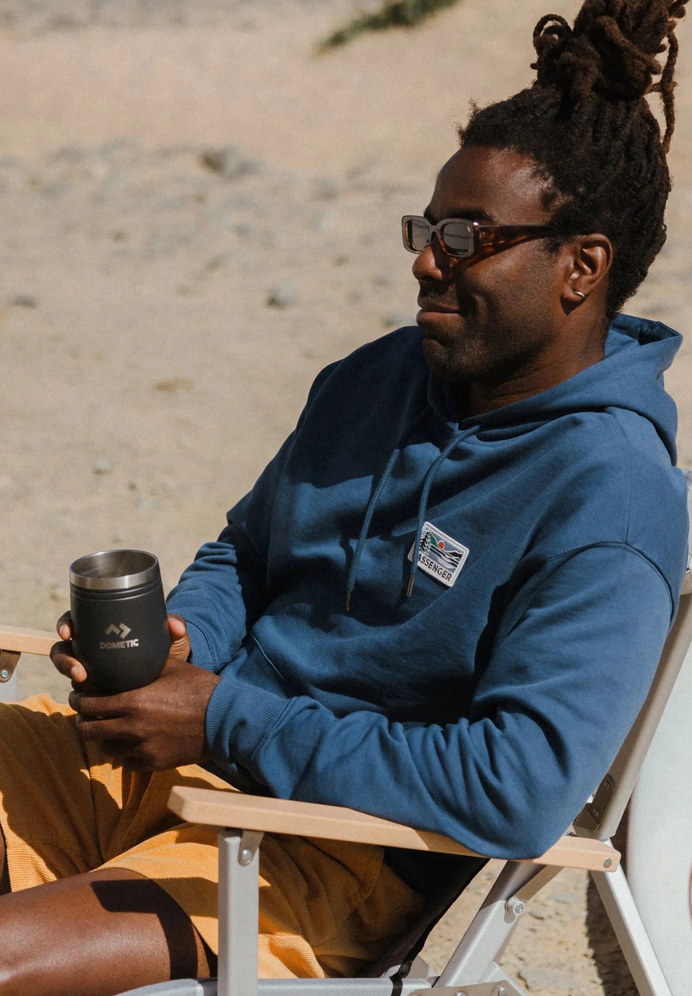 PASSENGER - Roamer Patch Hoodie - Dark Denim - BACKYARD