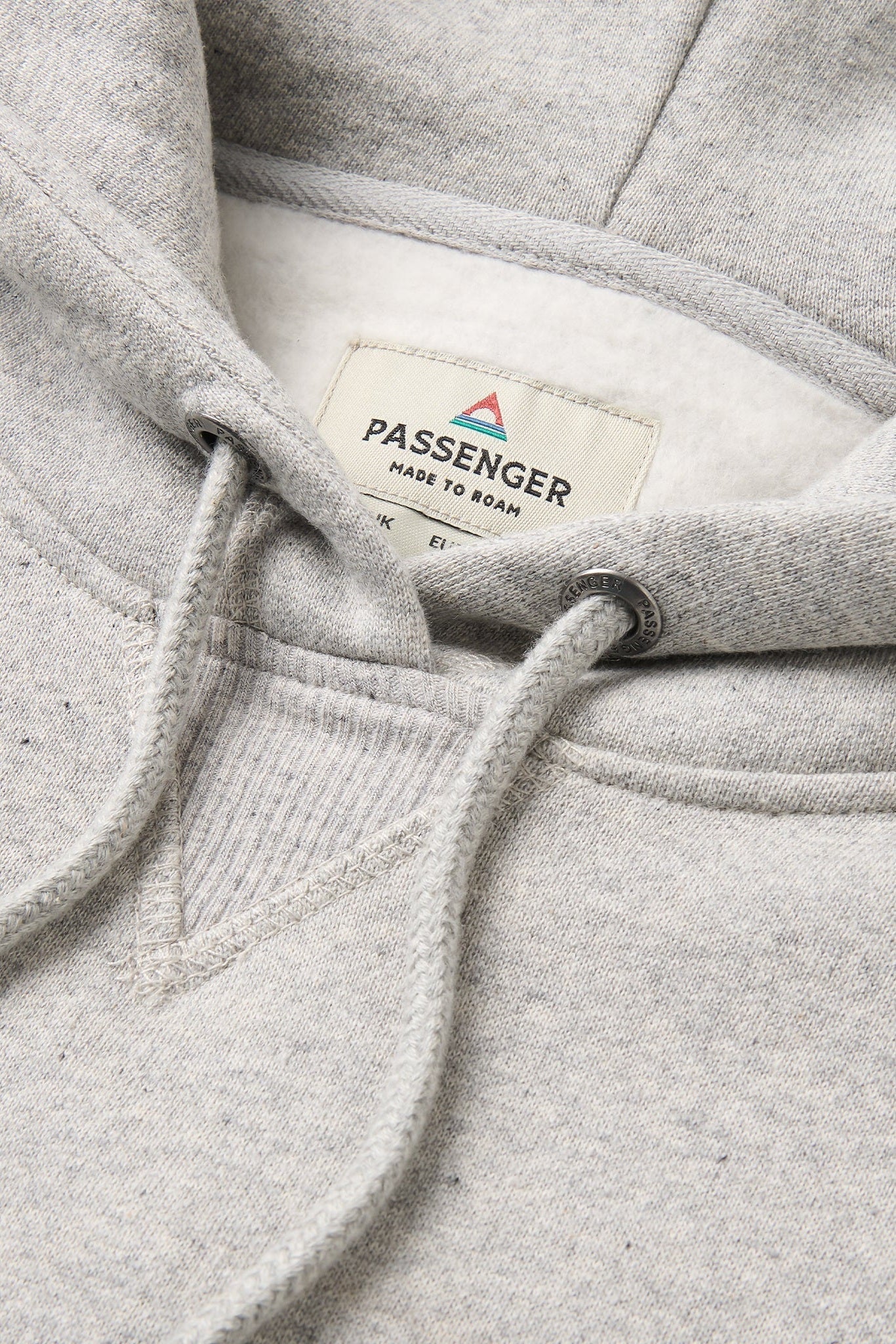 PASSENGER - Roamer Recycled Cotton Hoodie - Grey Marl - BACKYARD